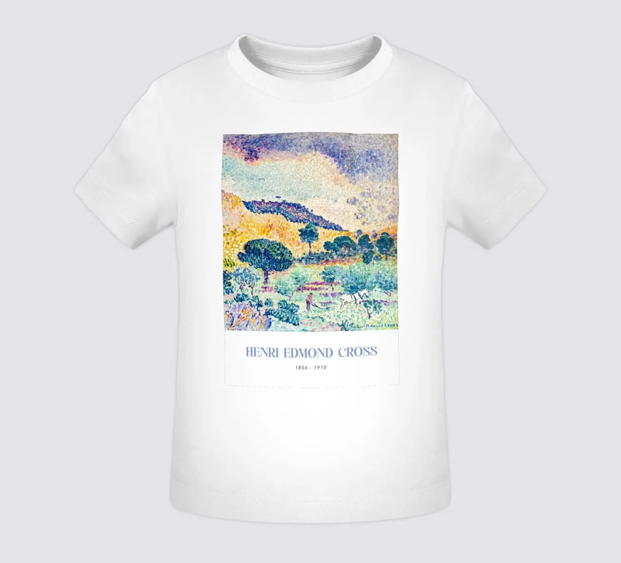 Henri-Edmond Cross Pointillist Hills Landscape baby t-shirt by NorwesClub