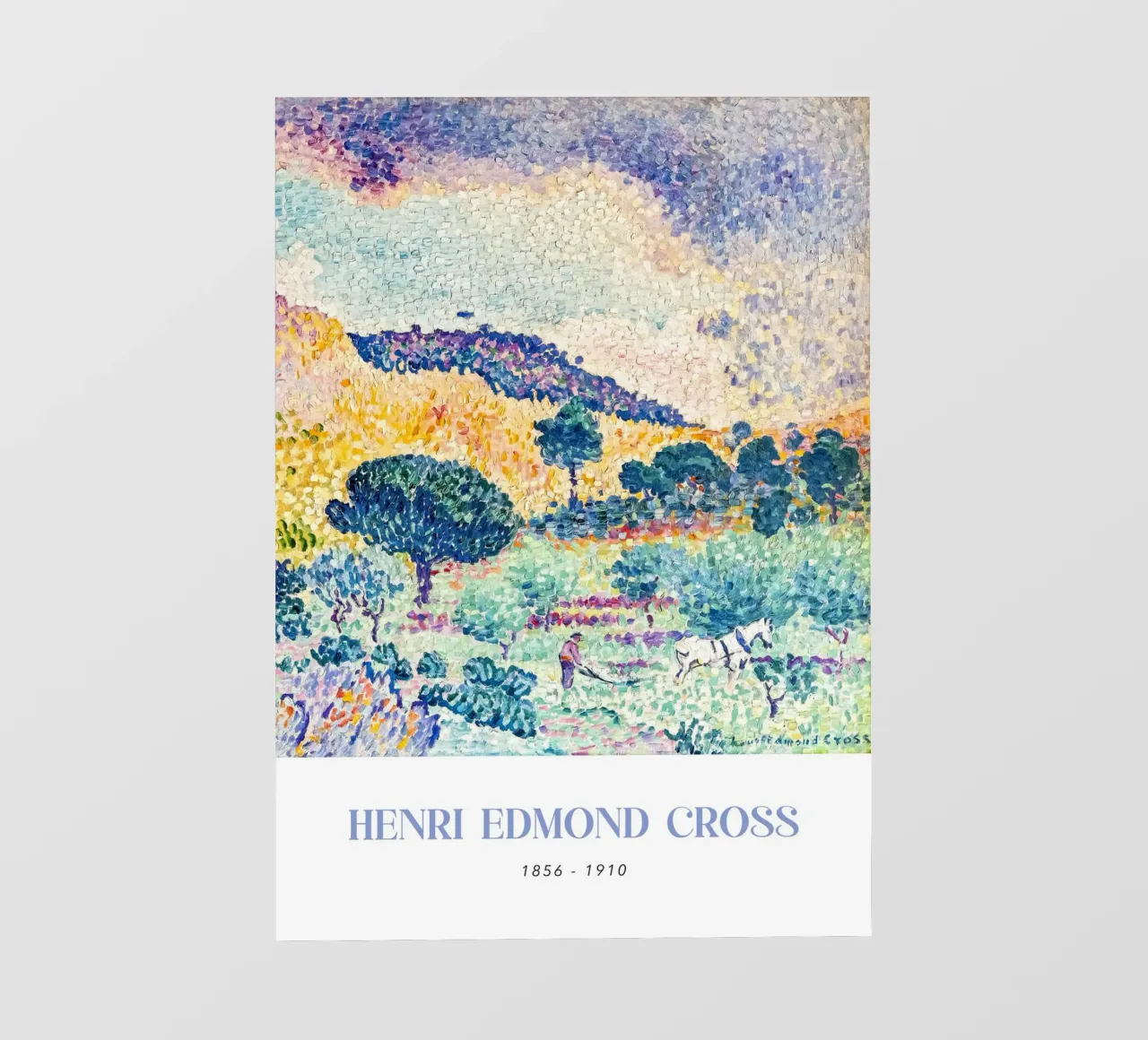 Henri-Edmond Cross Pointillist Paesaggio collinare pellicola backlit da NorwesClub