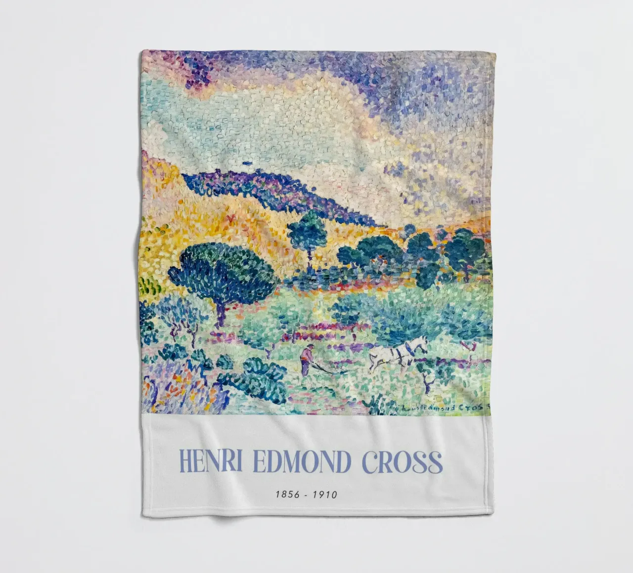 Henri-Edmond Cross Pointillist Paesaggio collinare coperta in pile da NorwesClub