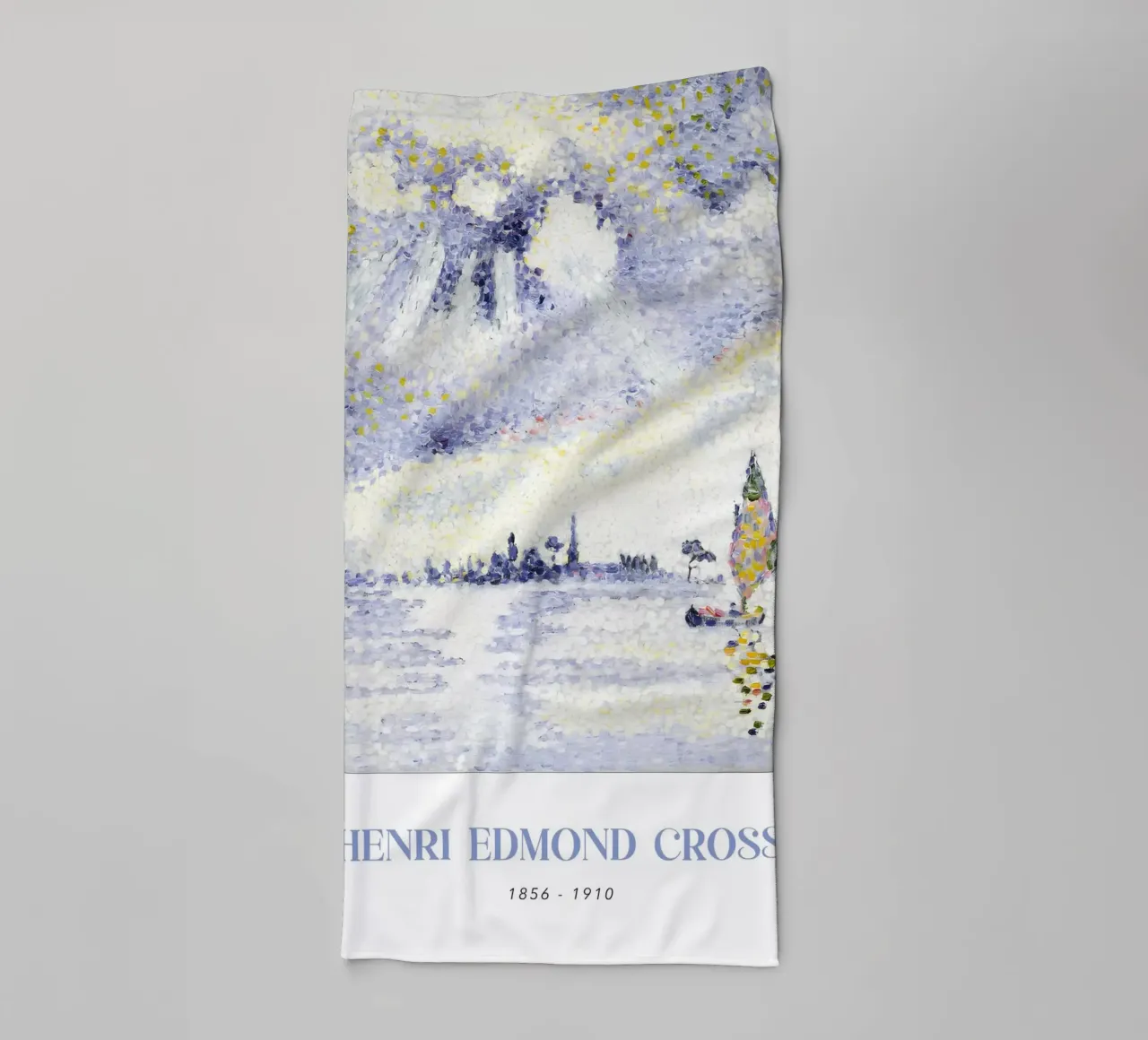 Henri-Edmond Cross Pointillist Venice Sunset Art asciugamano da bagno da NorwesClub