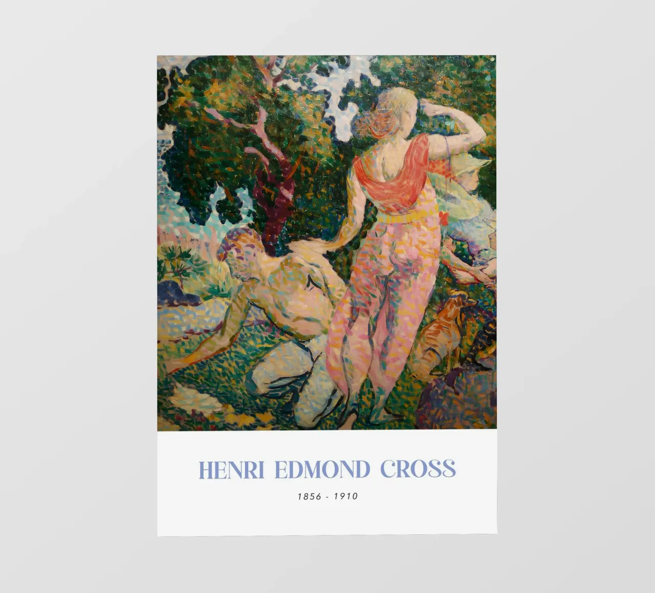 Henri-Edmond Cross Pointillist Excursionists Arte telo in pvc da NorwesClub