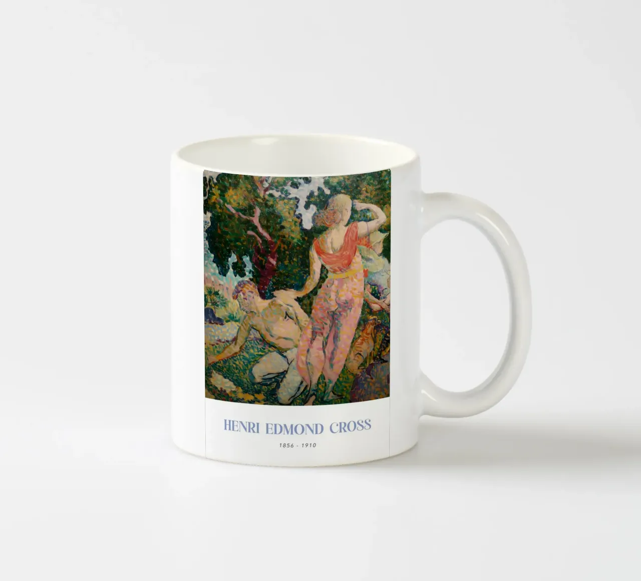 Henri-Edmond Cross Pointillist Excursionists Arte tazza in ceramica da NorwesClub