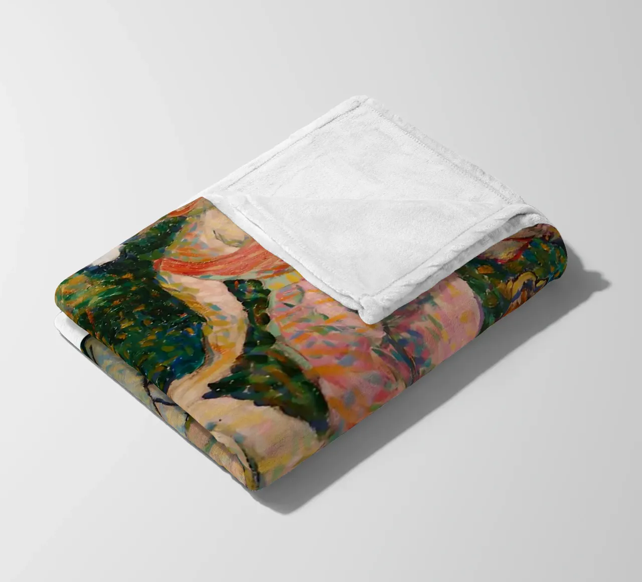 Henri-Edmond Cross Pointillist Excursionists Arte coperta in pile da NorwesClub