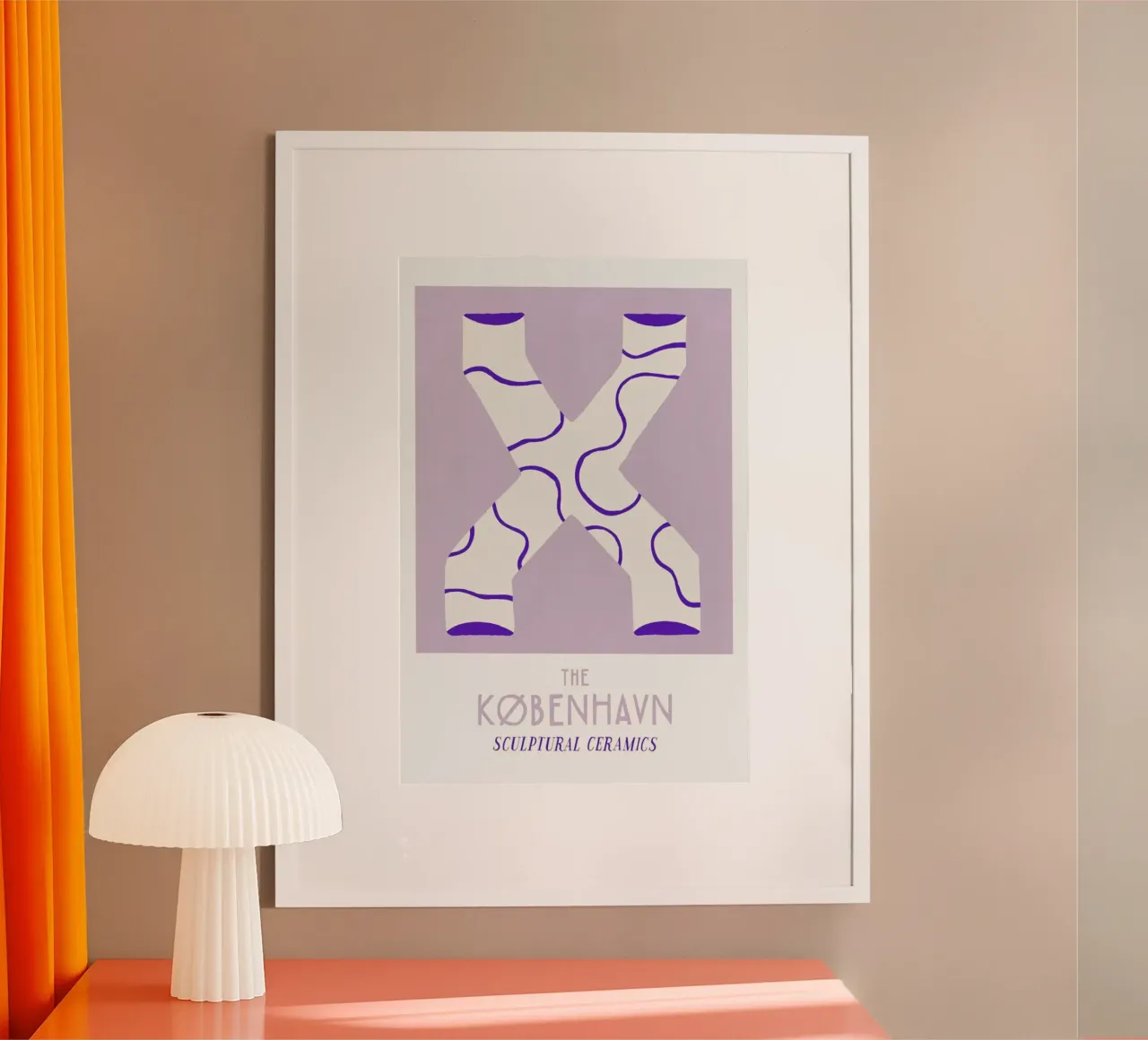 The Kobenhavn No. 2 poster con telaio in legno da typealive