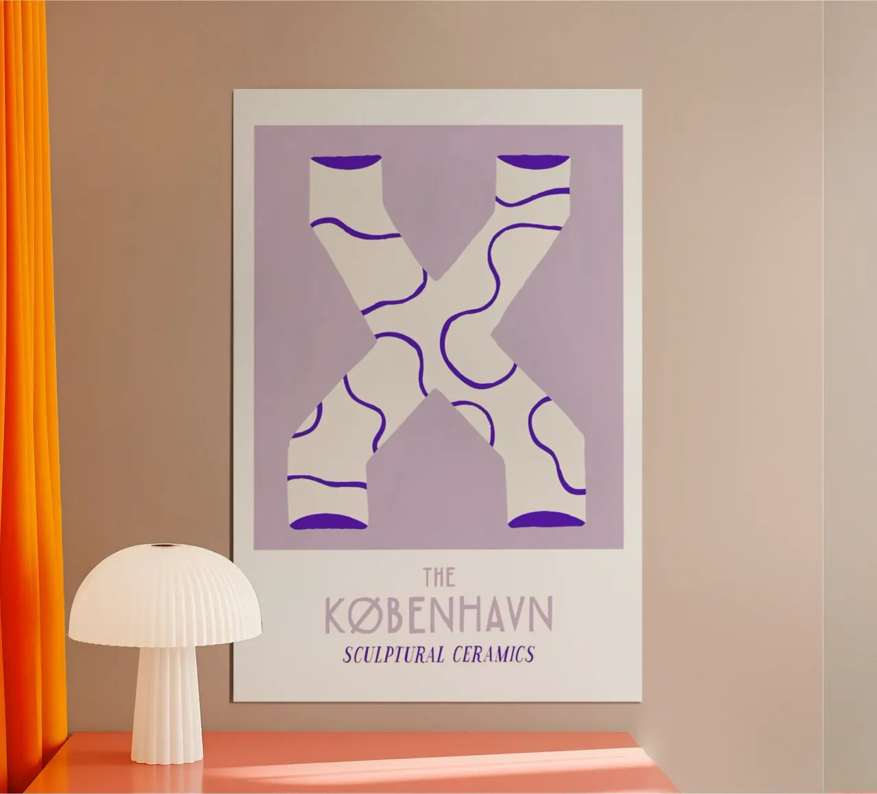 The Kobenhavn No. 2 poster con telaio in legno da typealive
