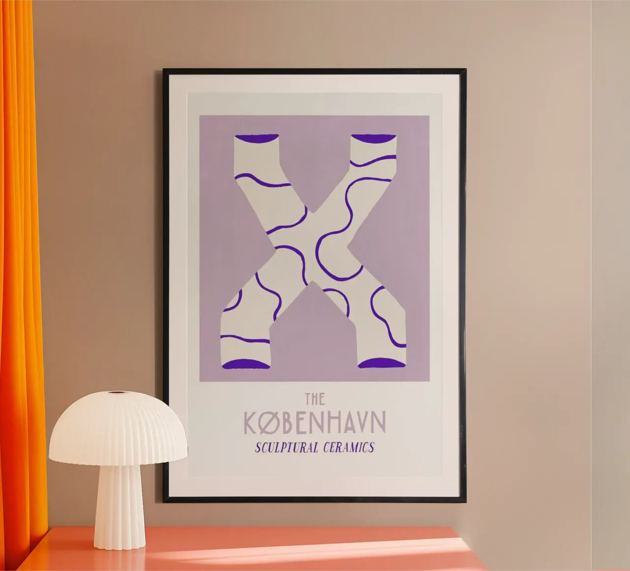 The Kobenhavn No. 2 poster con telaio in legno da typealive