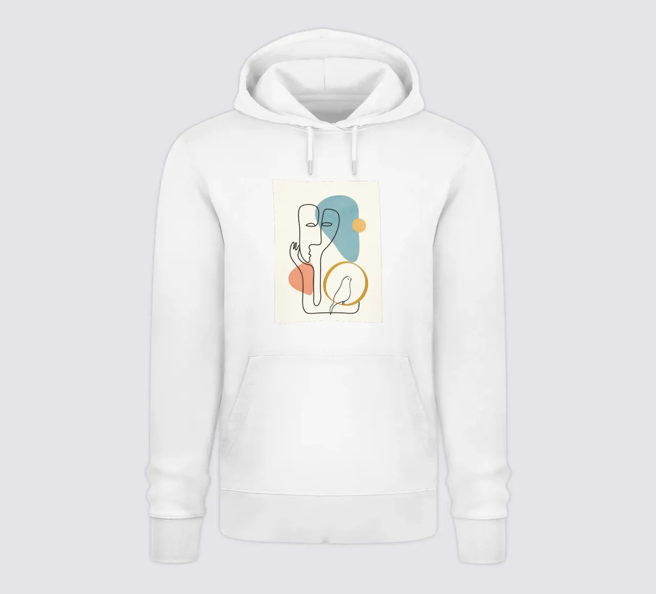 Abstract Faces 2 felpa con cappuccio da cityart