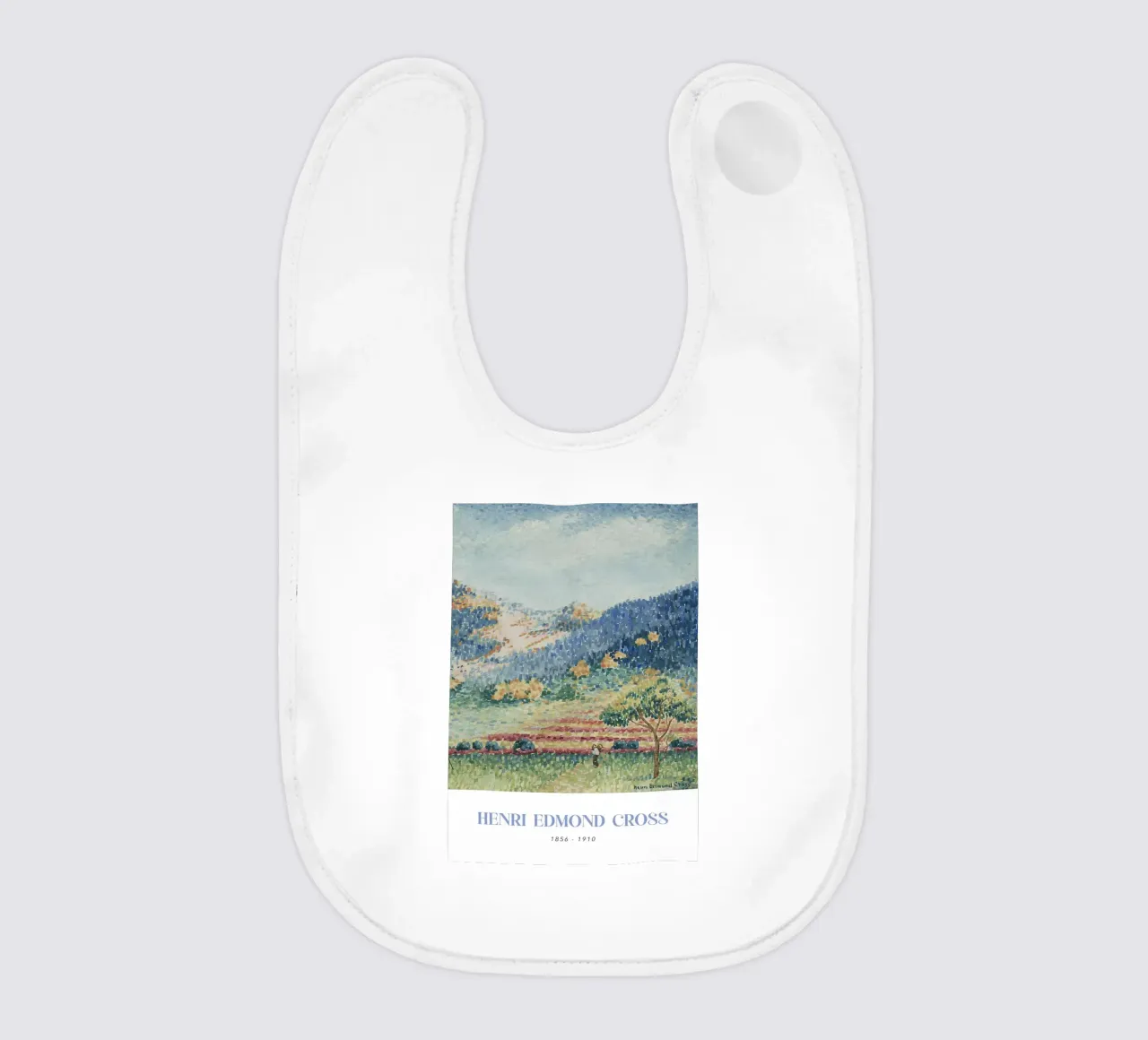 Henri-Edmond Cross Pointillist Provence Hills baby bib by NorwesClub
