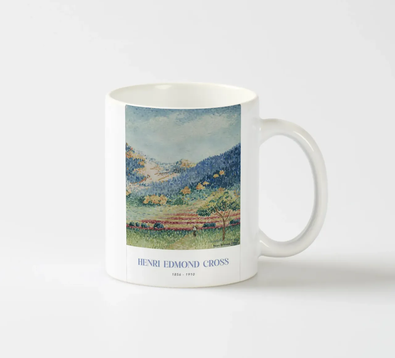 Henri-Edmond Kruis Pointillist Provence Heuvels keramische mok van NorwesClub