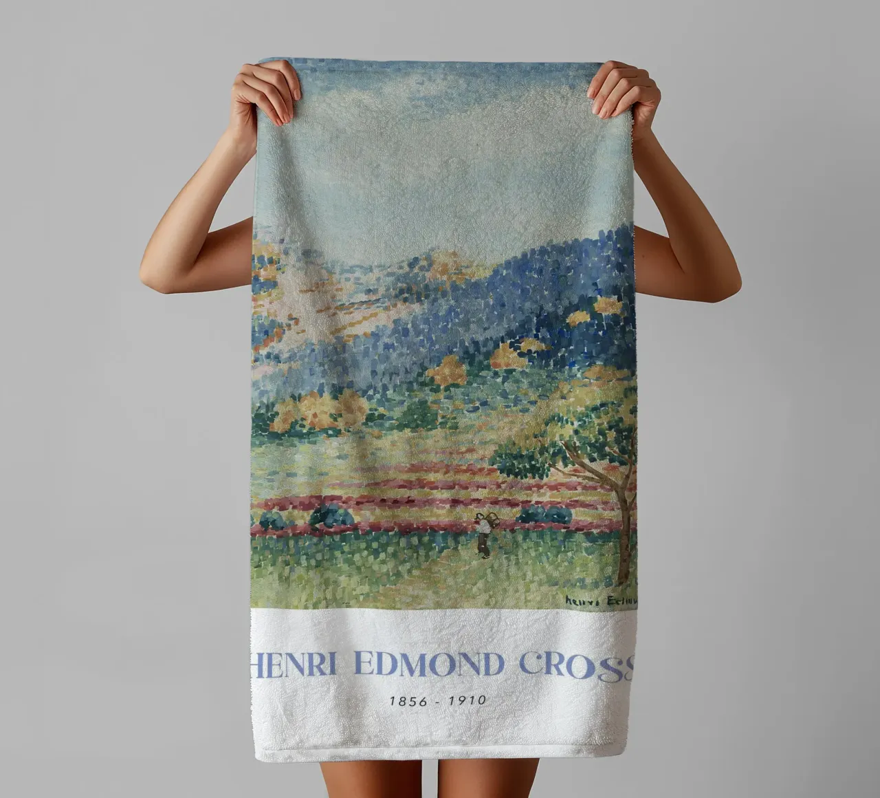 Henri-Edmond Cross Pointilliste Collines de Provence serviette de bain de NorwesClub