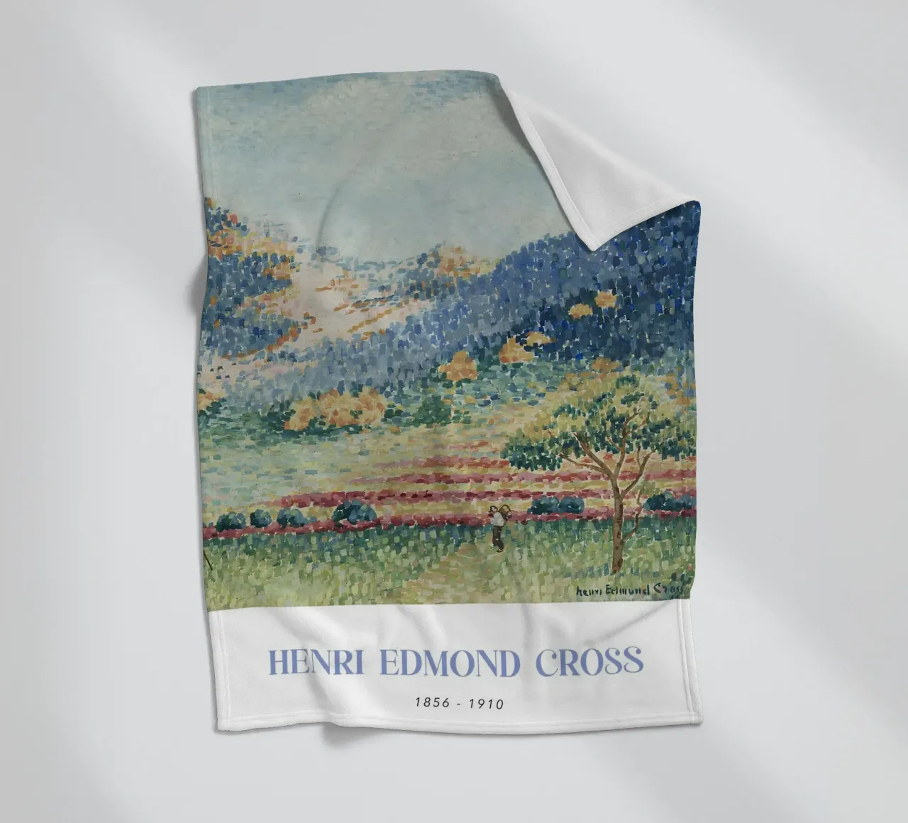 Henri-Edmond Cross Pointillist Provence Hills Fleecedecke von NorwesClub