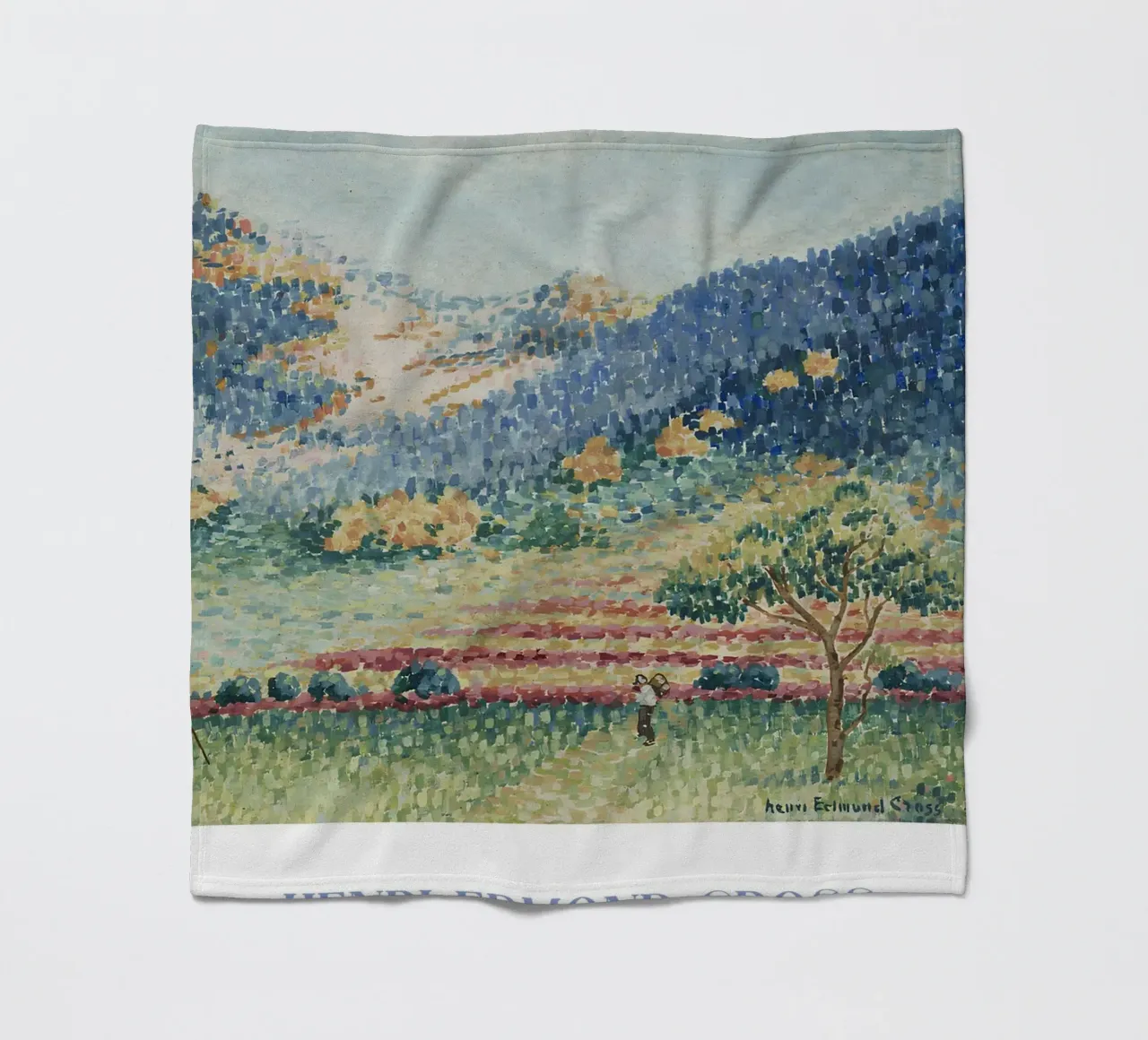 Henri-Edmond Cross Pointillist Provence Hills Fleecedecke von NorwesClub