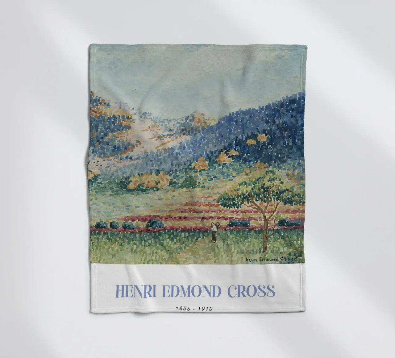 Henri-Edmond Cross Pointillist Provence Hills Fleecedecke von NorwesClub