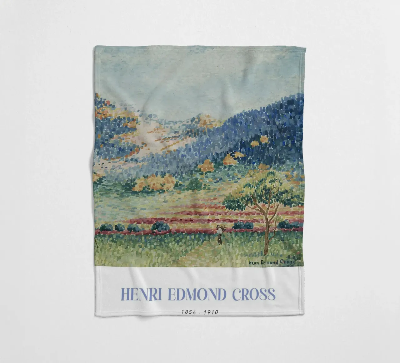 Henri-Edmond Cross Pointillist Provence Hills Fleecedecke von NorwesClub