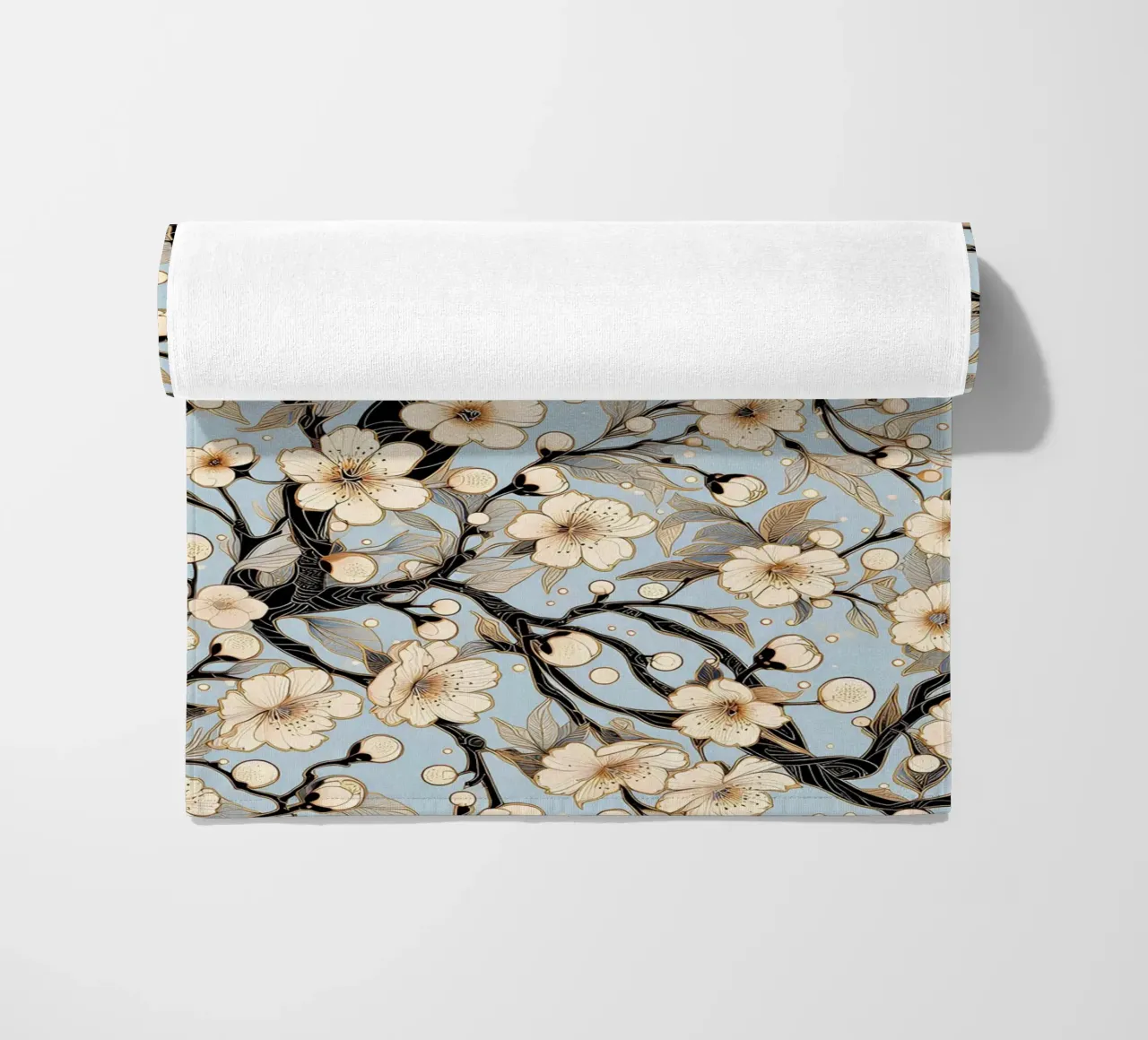 Rami di ciliegio in fiore telo mare da Art-Nouveau-Dsg