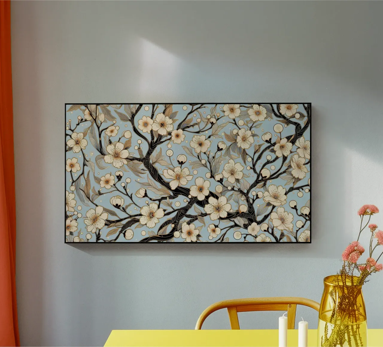 Rami di ciliegio in fiore plexiglass da Art-Nouveau-Dsg