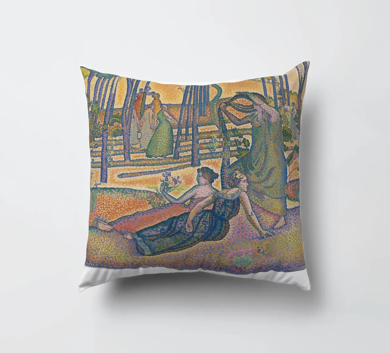 Henri-Edmond Cross Pointillist L'aria della sera cuscino da NorwesClub