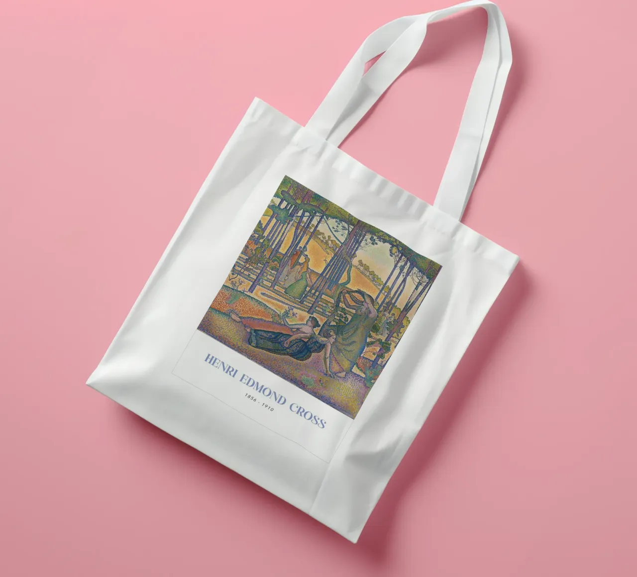 Henri-Edmond Cross Pointillist L'aria della sera borsa in juta da NorwesClub