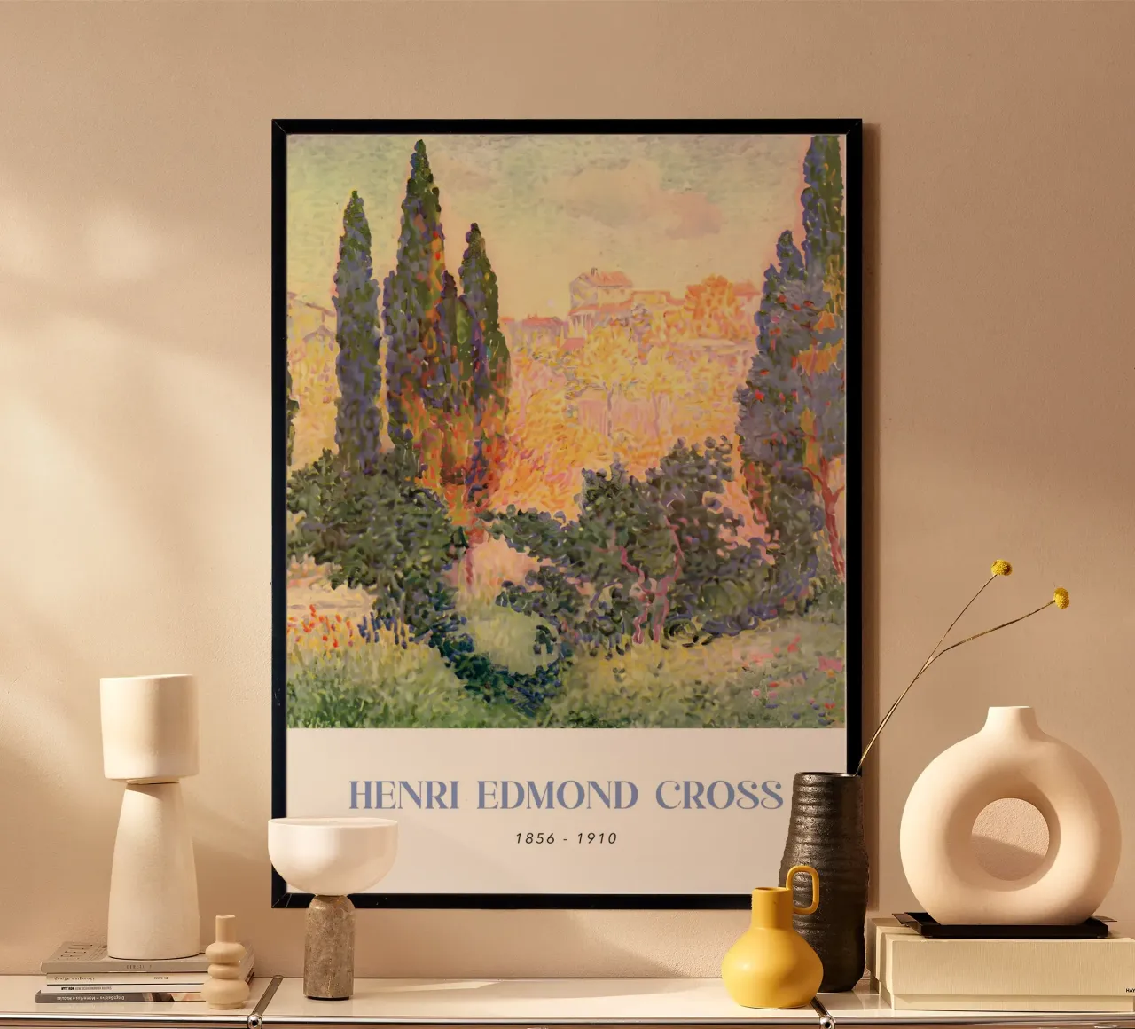 Henri-Edmond Cross Pointillist Cypress Landscape hahnemühle by NorwesClub