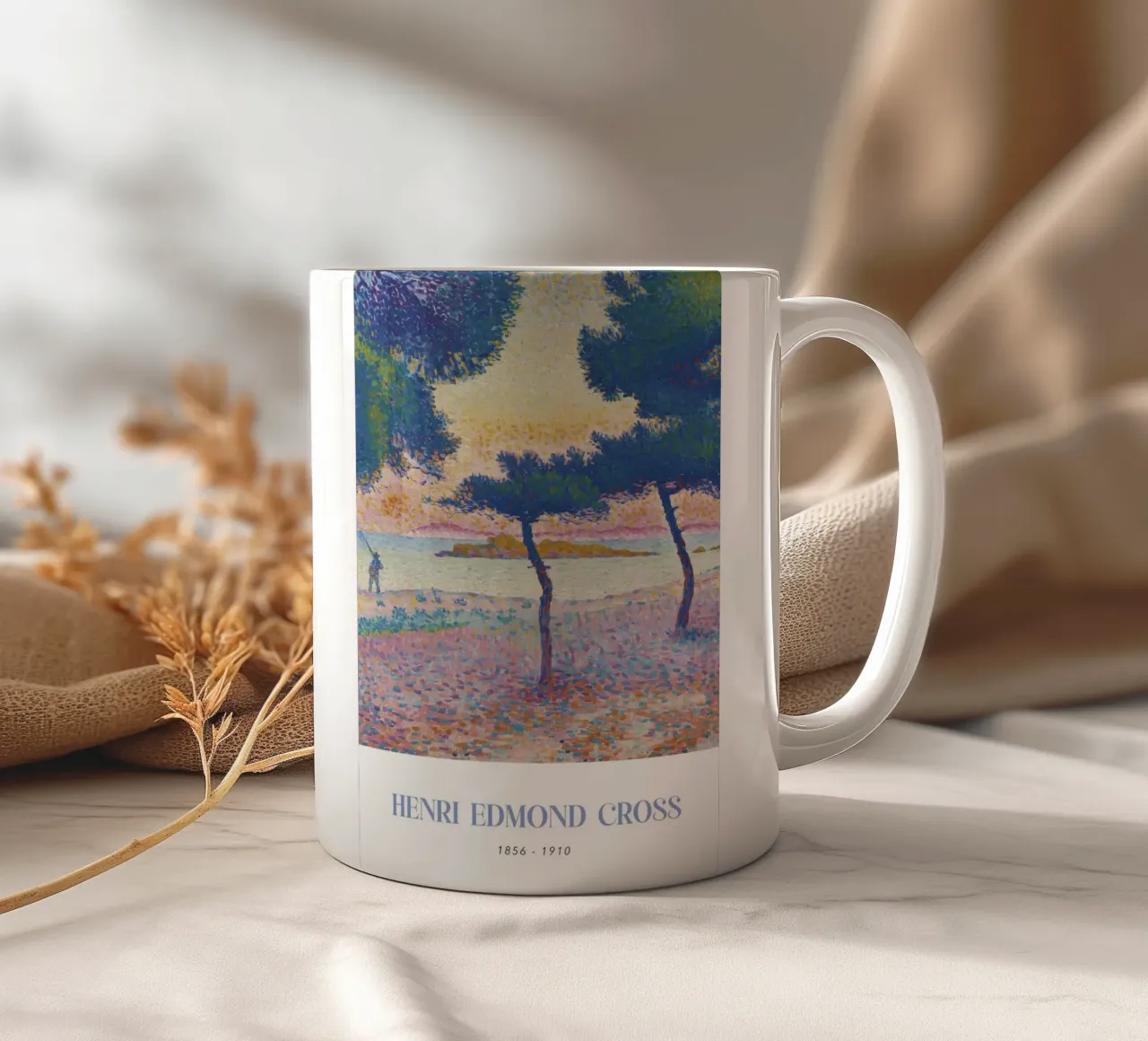 Henri-Edmond Cross Pointillist Saint-Clair Kunst Keramik Tasse von NorwesClub