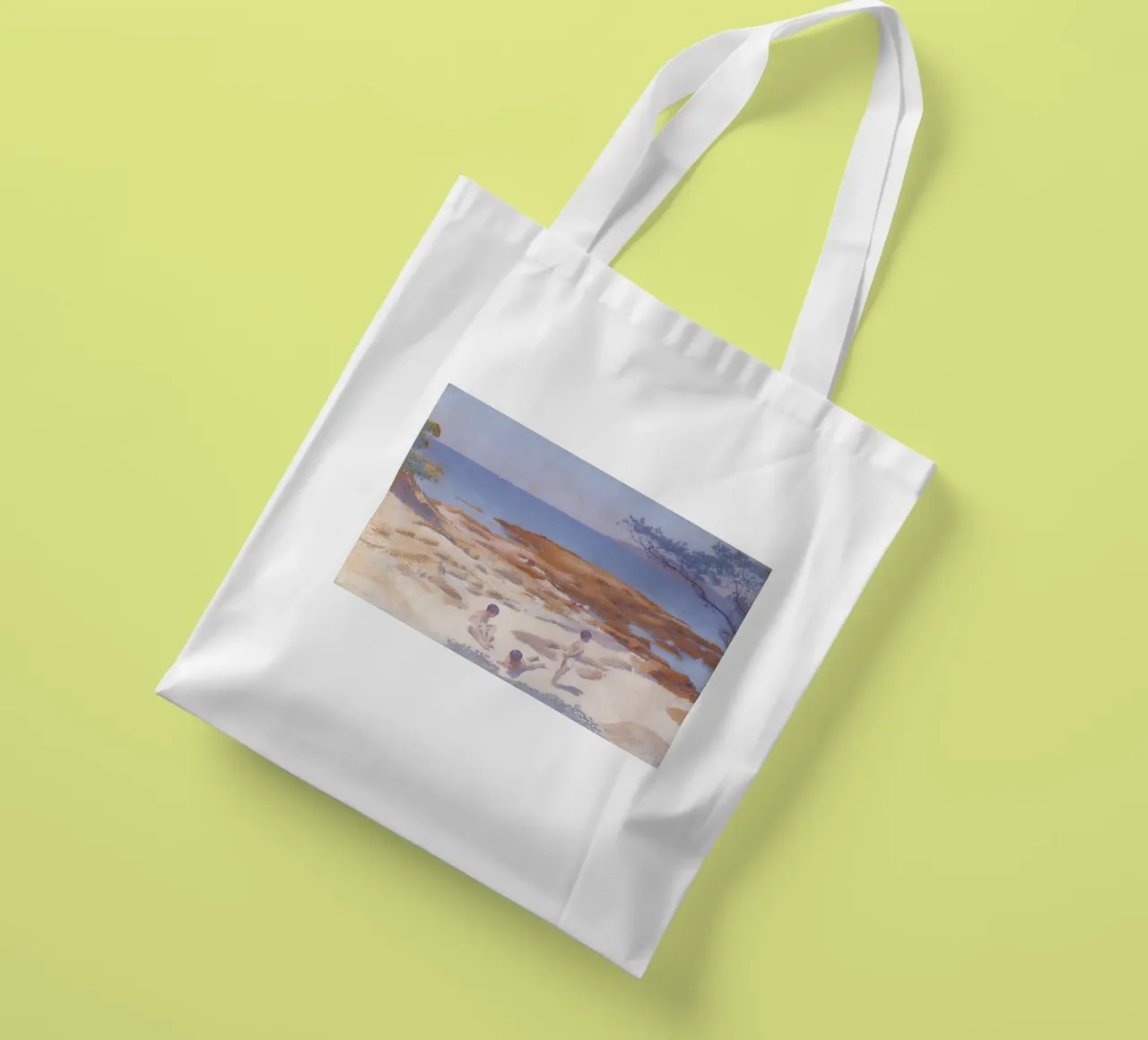 Henri-Edmond Cross Pointillist Spiaggia di Cabasson borsa in juta da NorwesClub