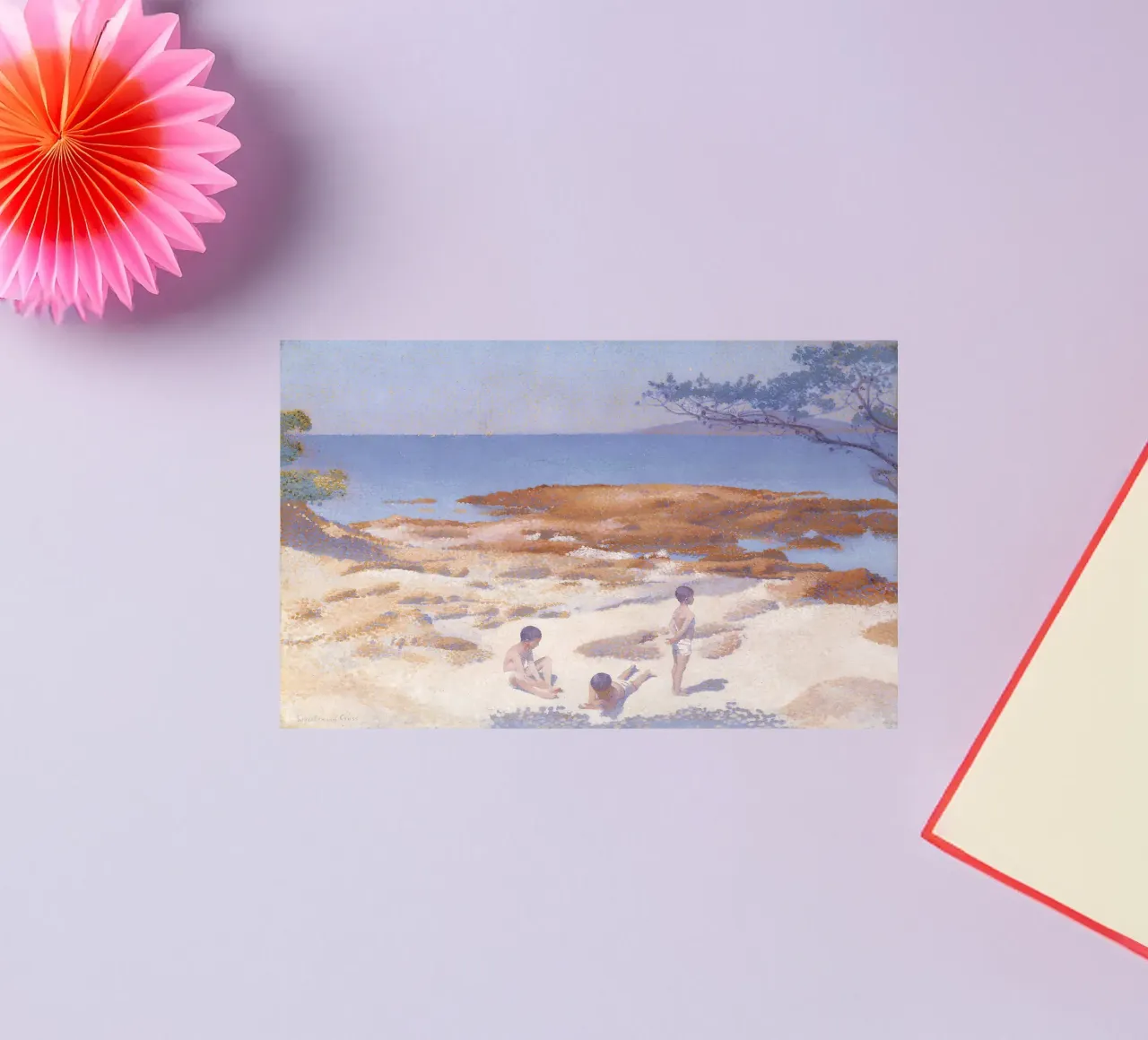 Henri-Edmond Cross Pointillist Spiaggia di Cabasson adesivo da NorwesClub