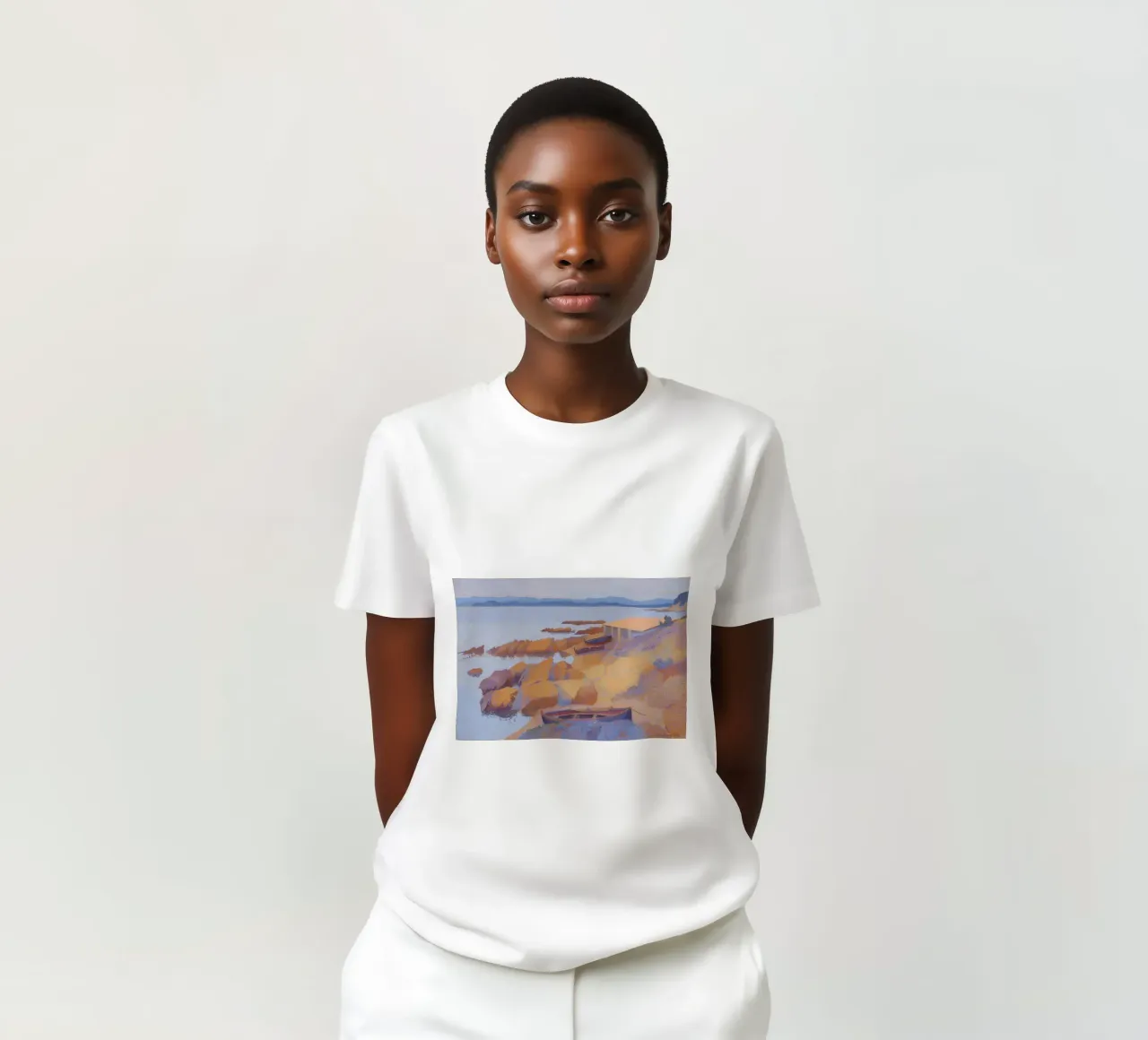 Henri-Edmond Cross Pointillist Antibes Calanque t-shirt da NorwesClub