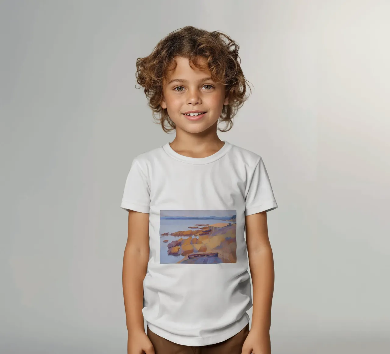 Henri-Edmond Cross Pointillist Antibes Calanque t-shirt bambini da NorwesClub