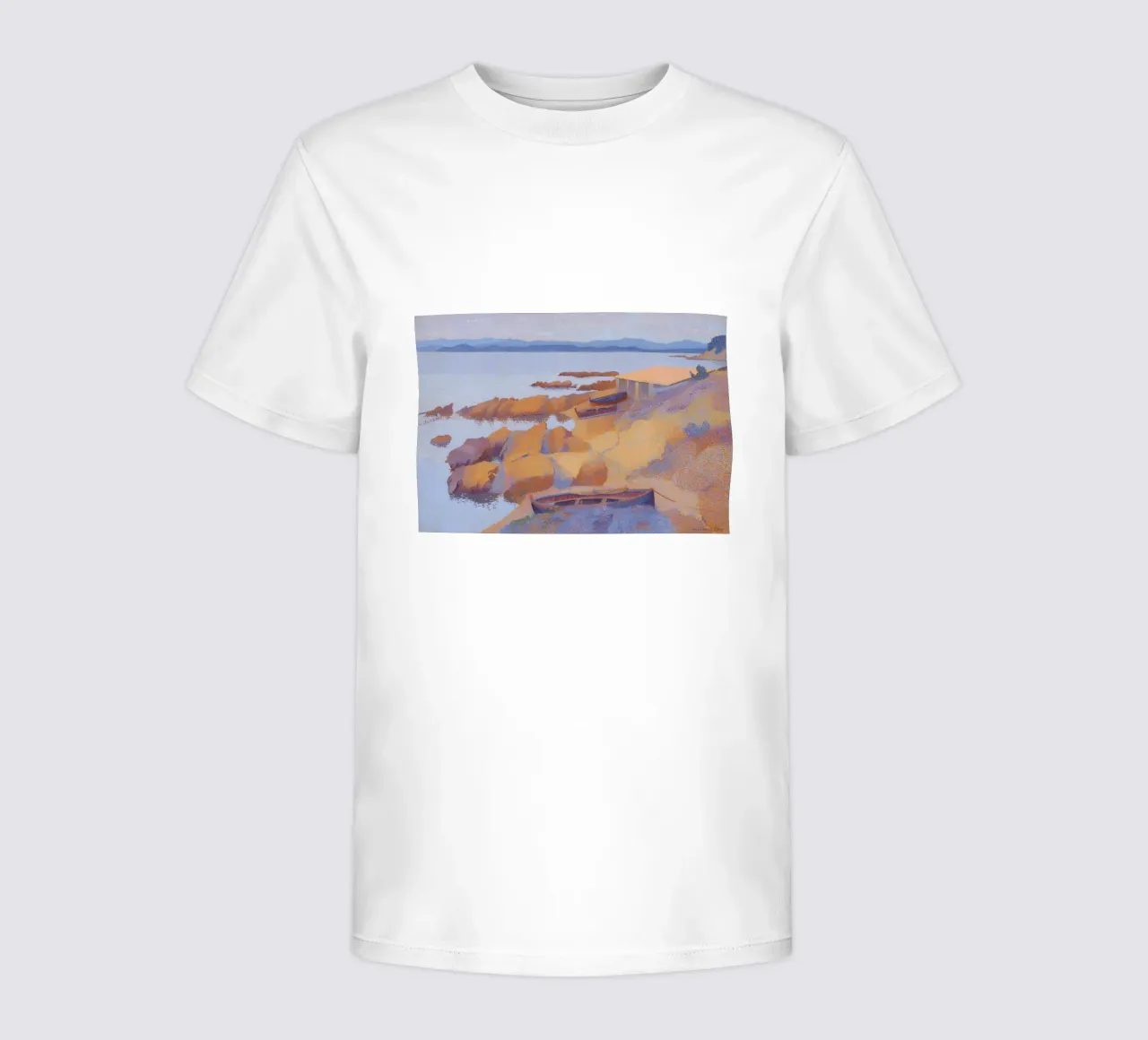 Henri-Edmond Cross Pointillist Antibes Calanque t-shirt bambini da NorwesClub