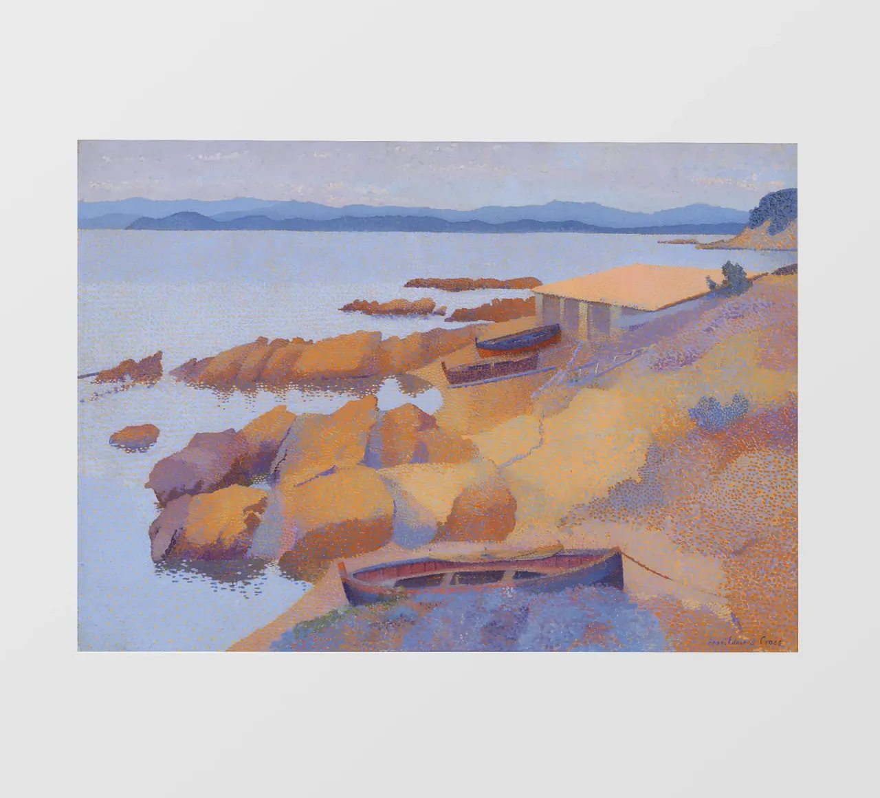 Henri-Edmond Cross Pointillist Antibes Calanque telo in pvc da NorwesClub