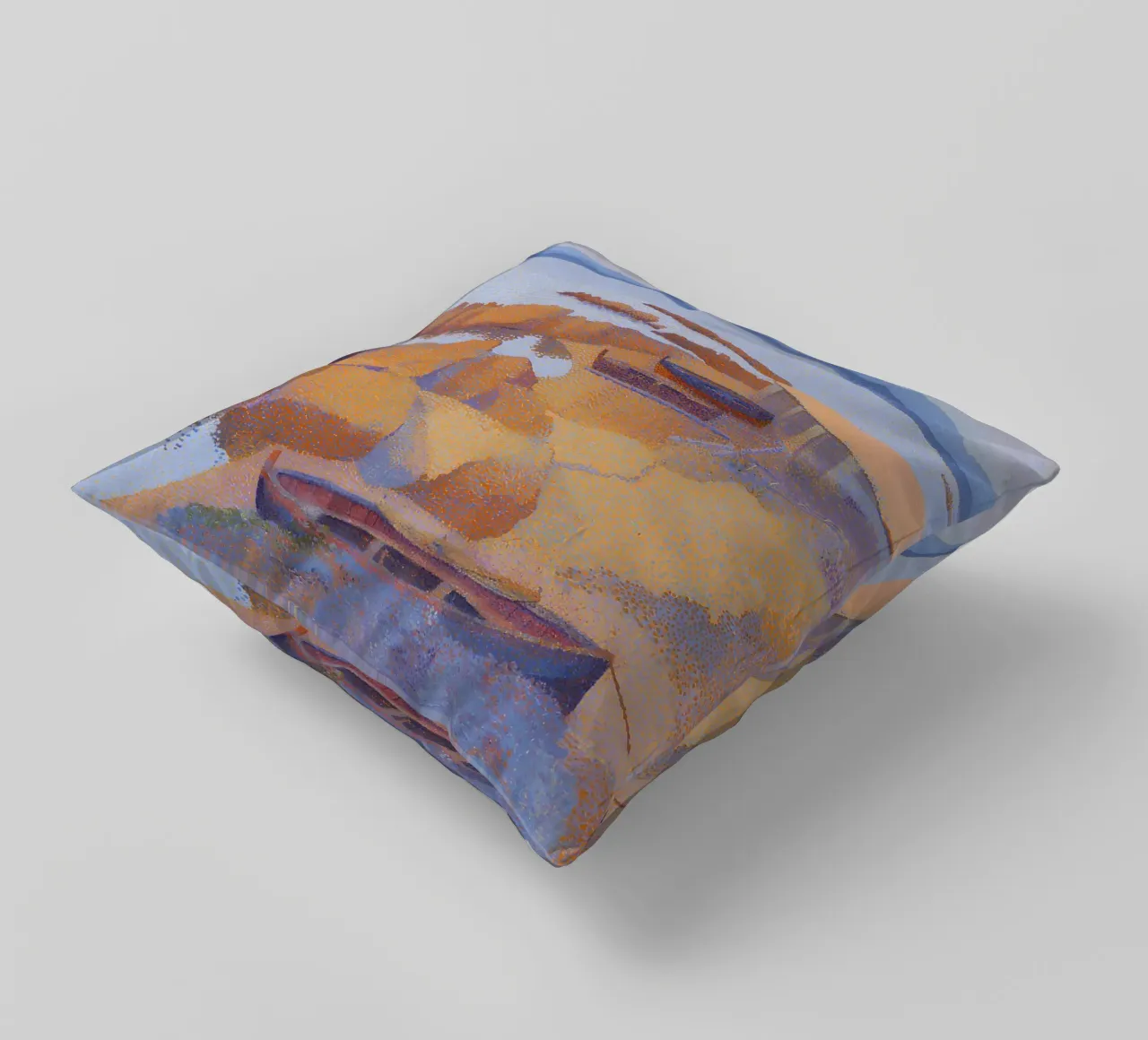 Henri-Edmond Cross Pointillist Antibes Calanque cuscino da NorwesClub