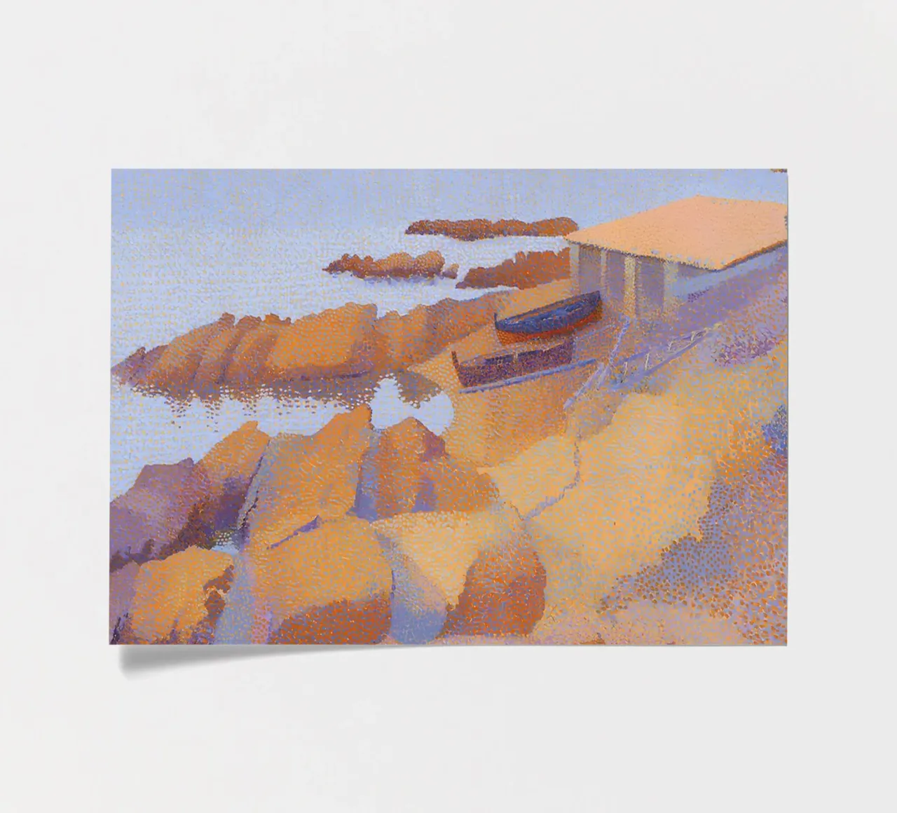 Henri-Edmond Cross Pointillist Antibes Calanque foglio adesivo da NorwesClub