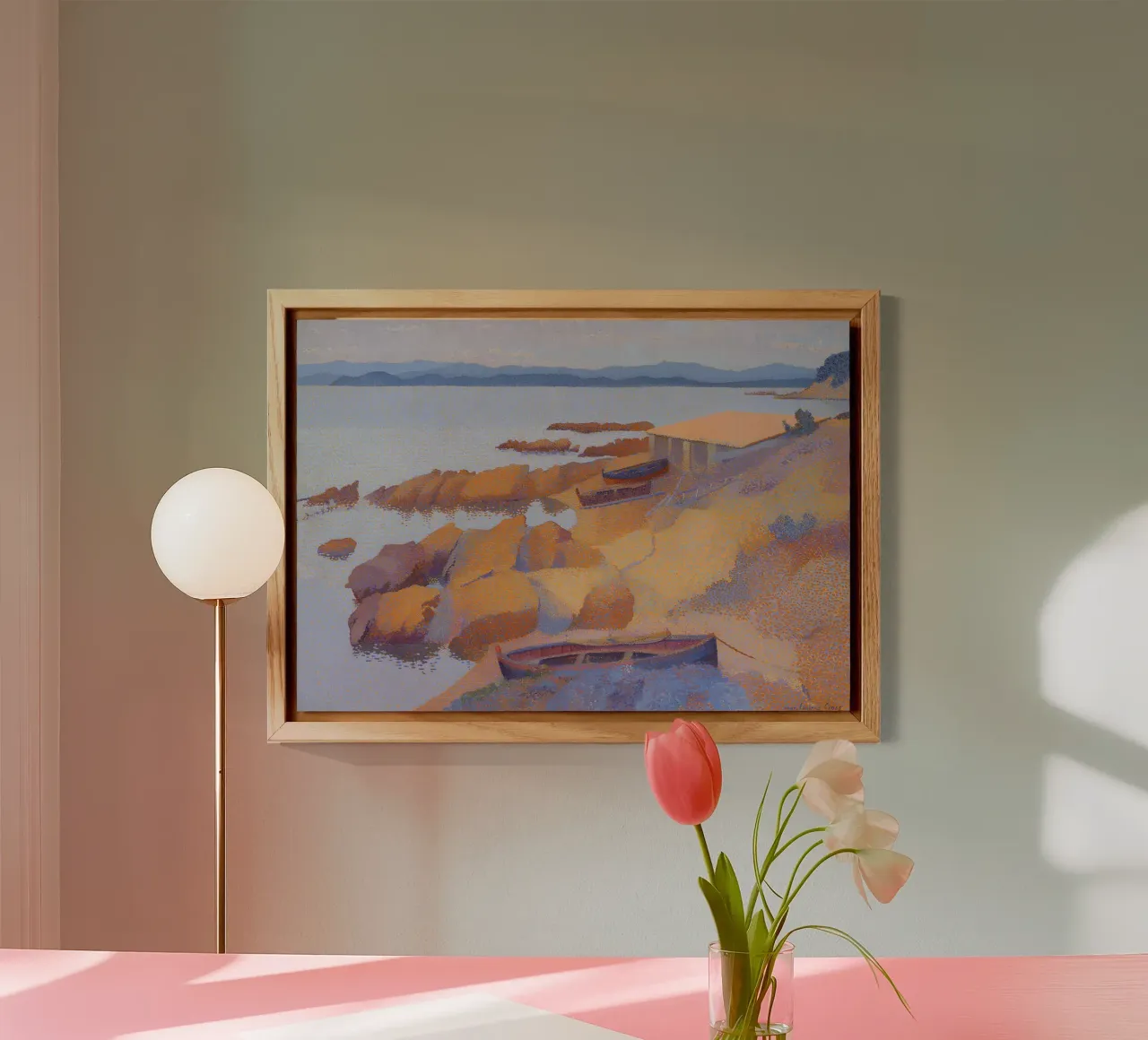 Henri-Edmond Cross Pointillist Antibes Calanque pannello forex da NorwesClub