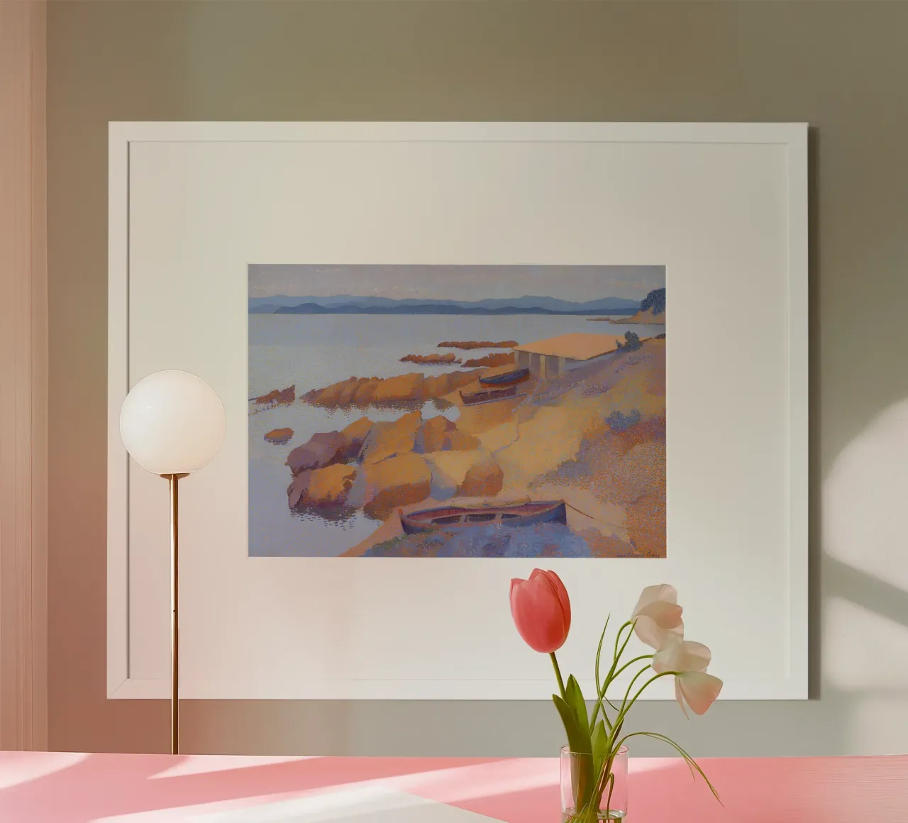 Henri-Edmond Cross Pointillist Antibes Calanque carta hahnemühle da NorwesClub