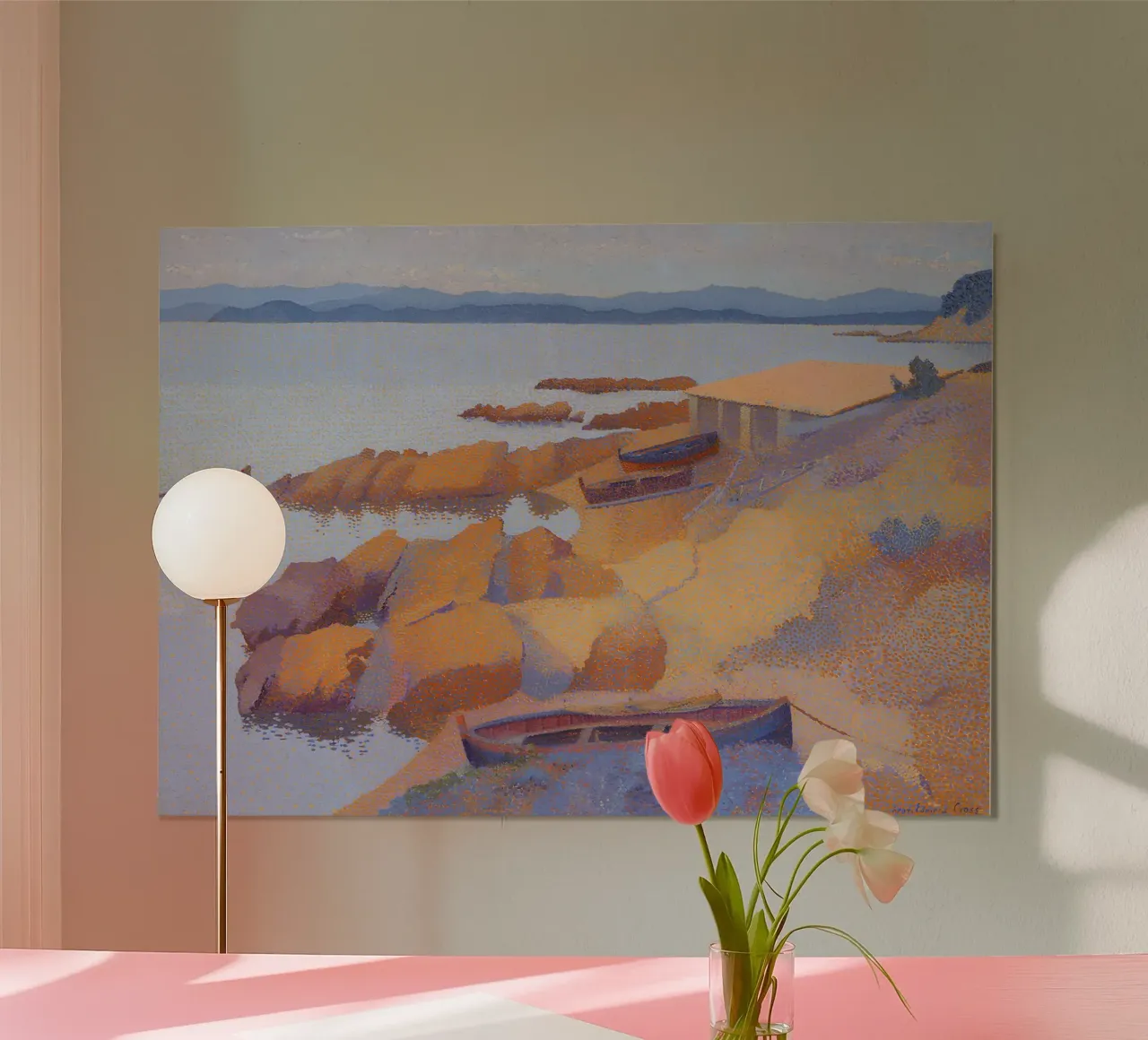 Henri-Edmond Cross Pointillist Antibes Calanque carta hahnemühle da NorwesClub