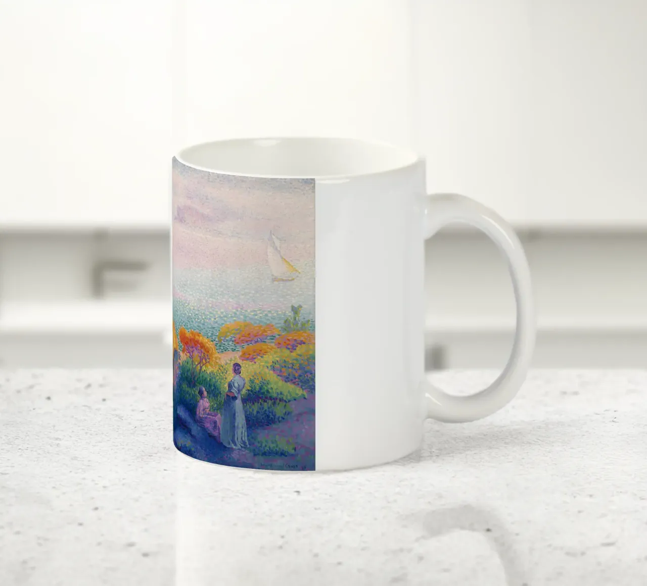 Henri-Edmond Cross "Due donne sulla riva del mare tazza in ceramica da NorwesClub