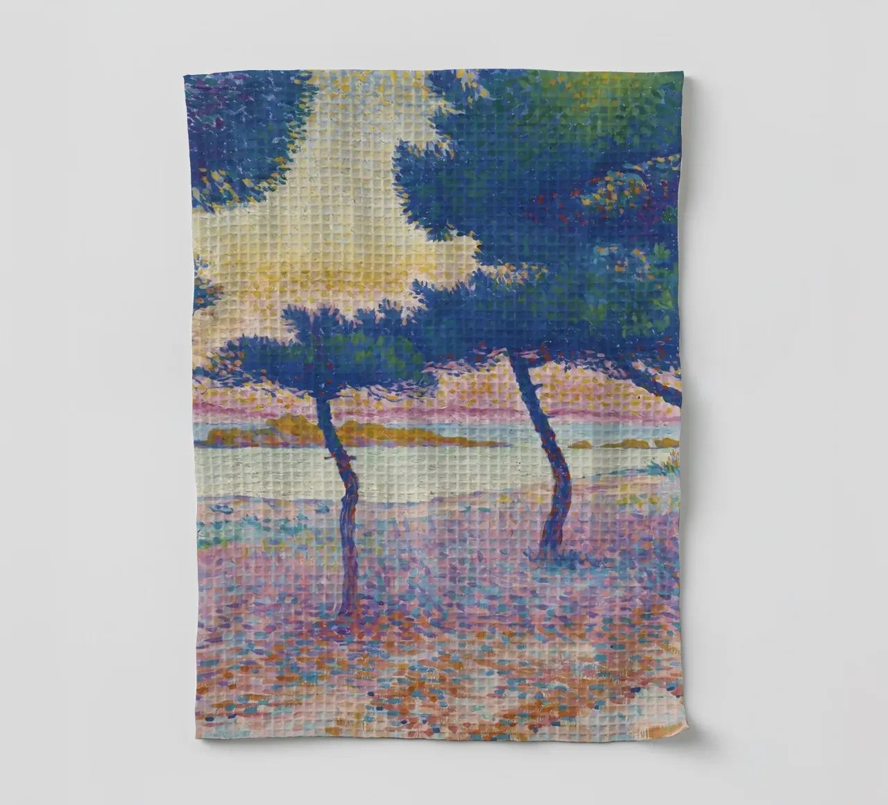 Henri-Edmond Cross "The Beach at Saint-Clair" tea towel by NorwesClub