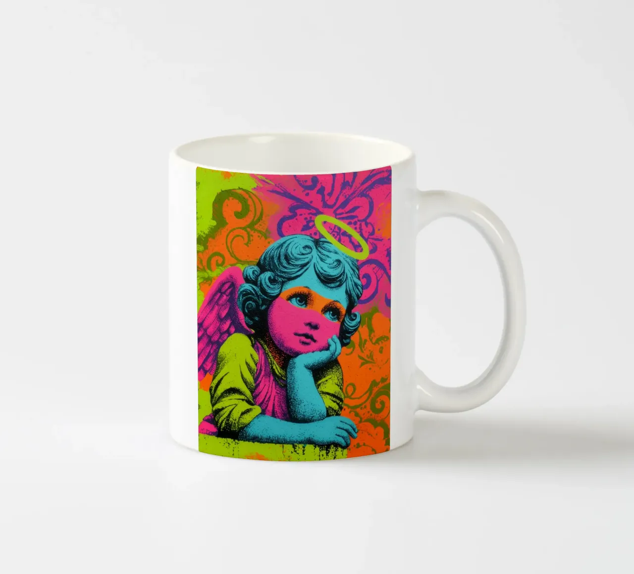 Mensaje de ángel feliz taza de cerámica de Carinaprint
