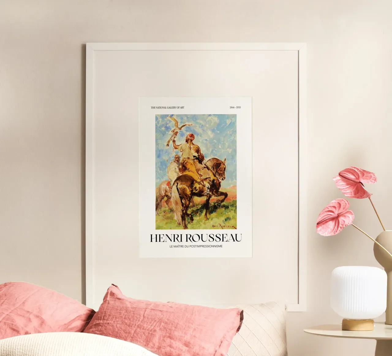 Henri Rousseau Post-Impressionist Falconer Art Poster von NorwesClub