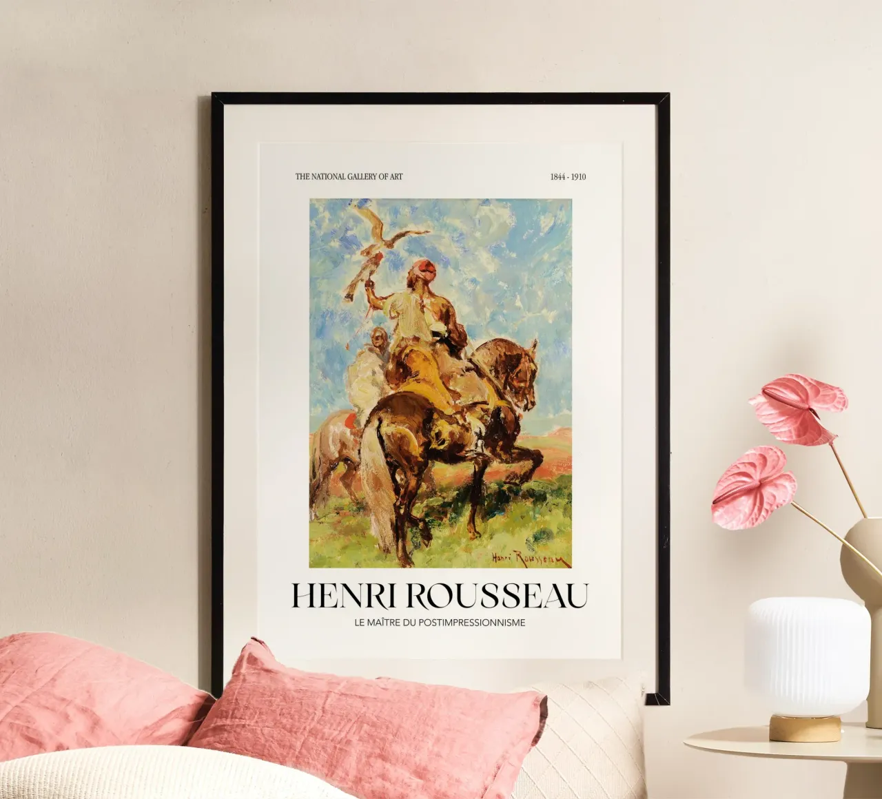 Henri Rousseau Post-Impressionist Falconer Art Poster von NorwesClub
