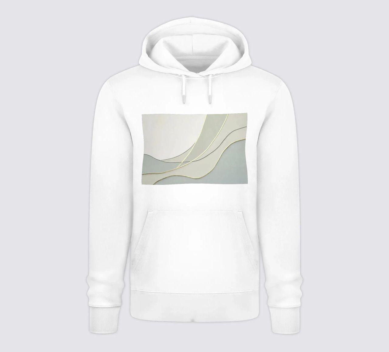 Morbide curve astratte con linee dorate felpa con cappuccio da Artbyvo