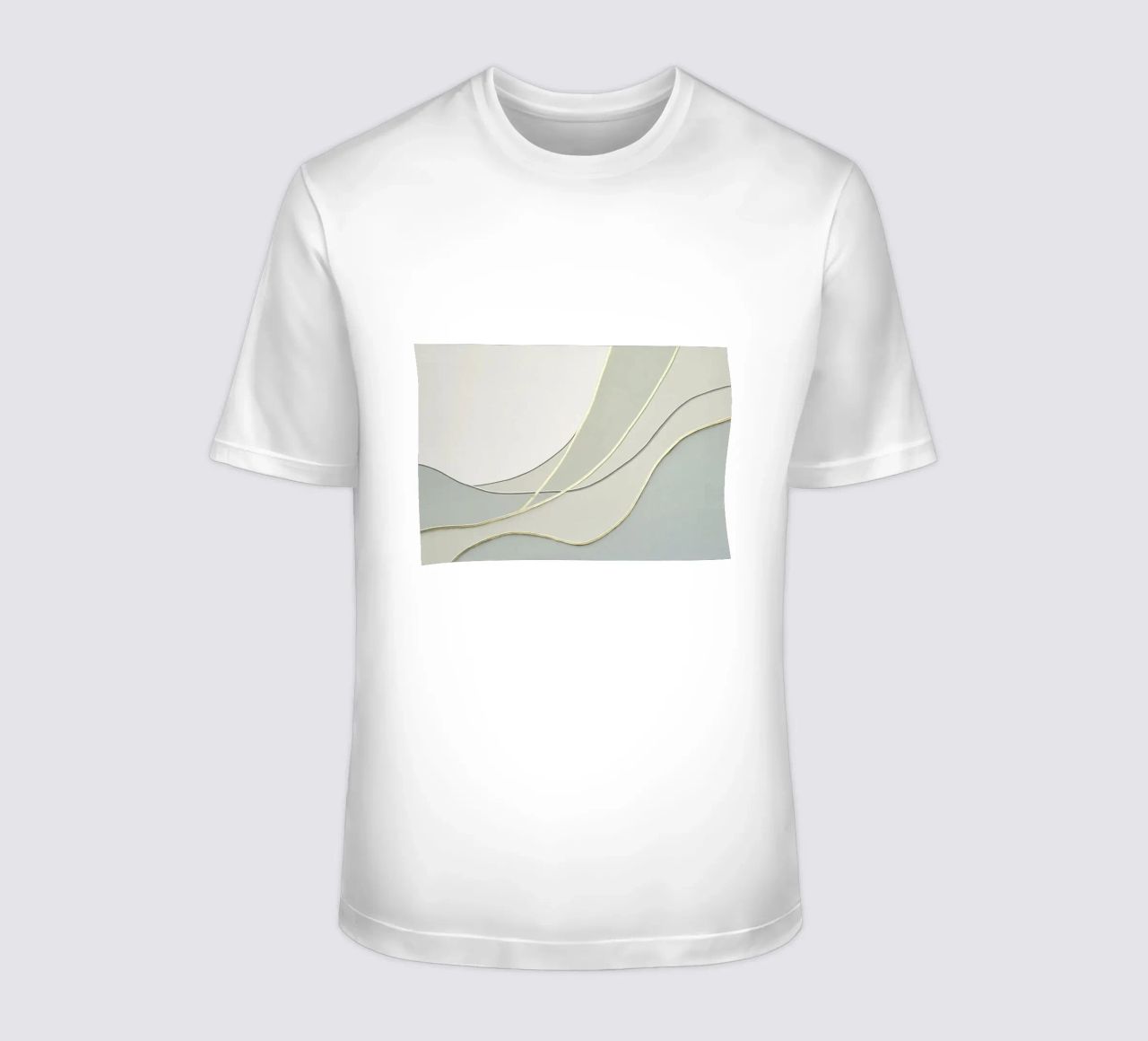 Morbide curve astratte con linee dorate t-shirt da Artbyvo