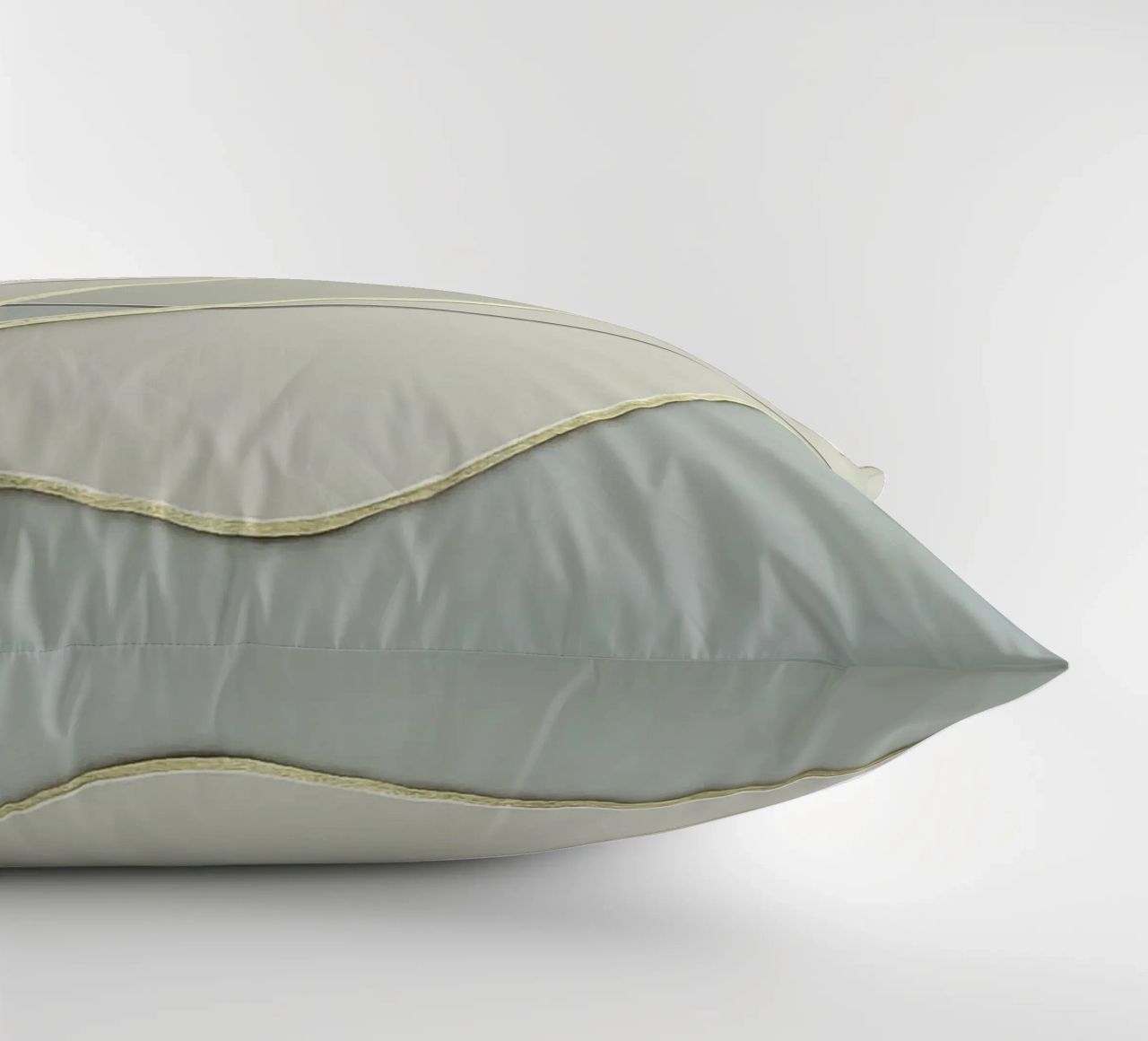 Morbide curve astratte con linee dorate cuscino da Artbyvo