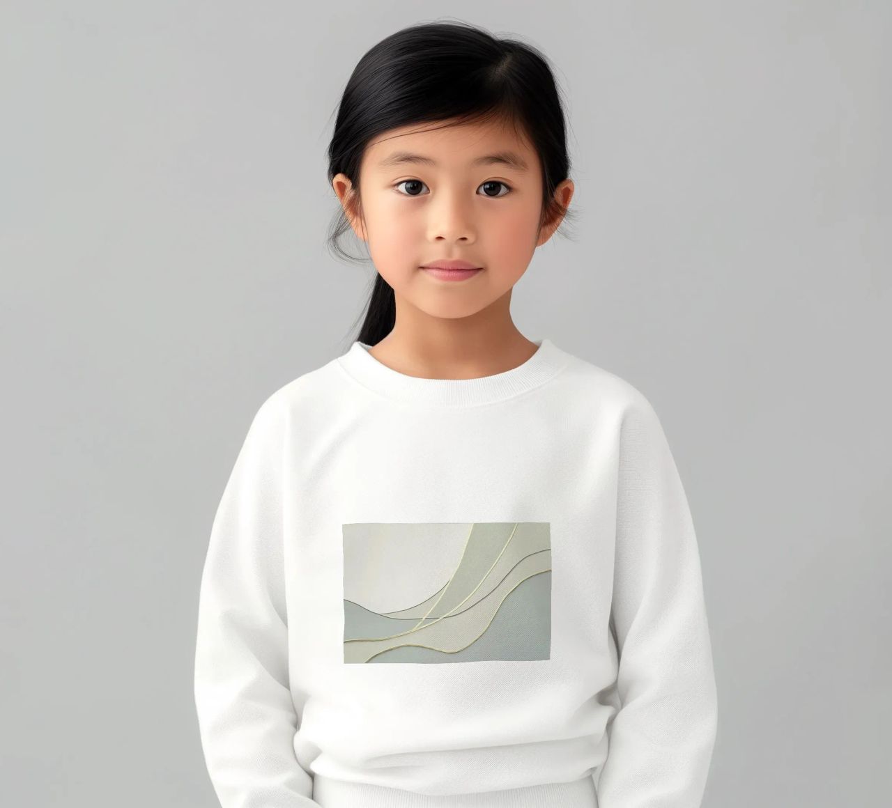 Morbide curve astratte con linee dorate felpa bambino da Artbyvo