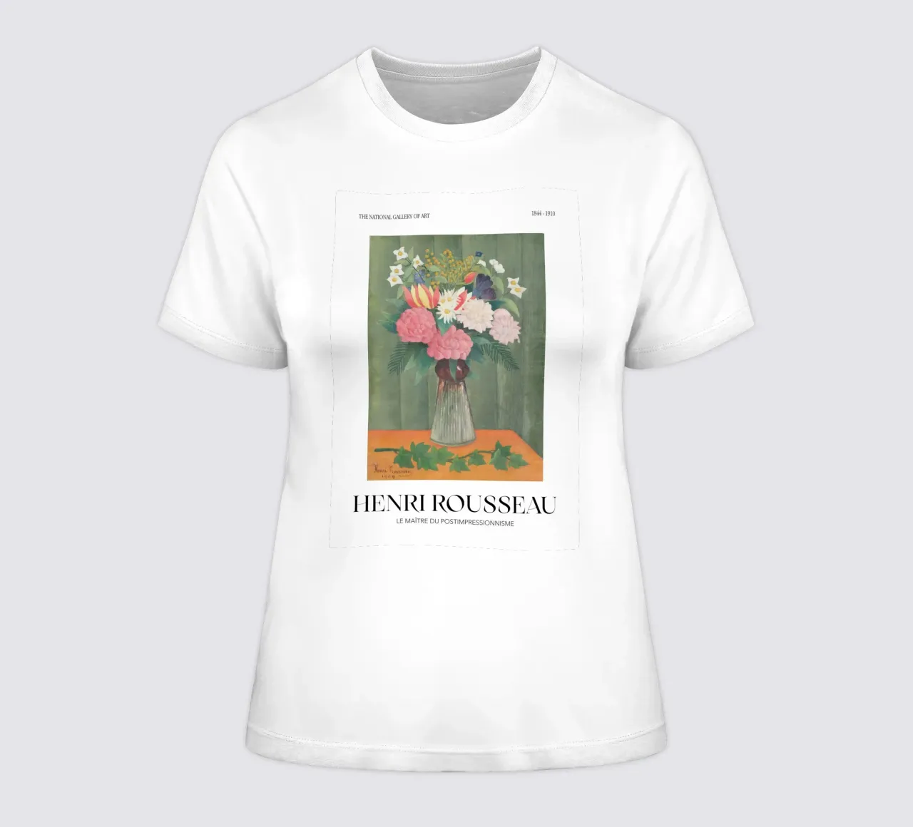 Henri Rousseau Natura morta floreale post-impressionista t-shirt da donna da NorwesClub