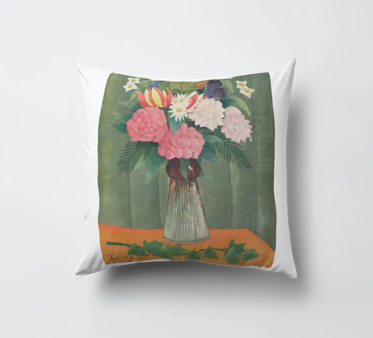 Henri Rousseau Natura morta floreale post-impressionista cuscino da NorwesClub