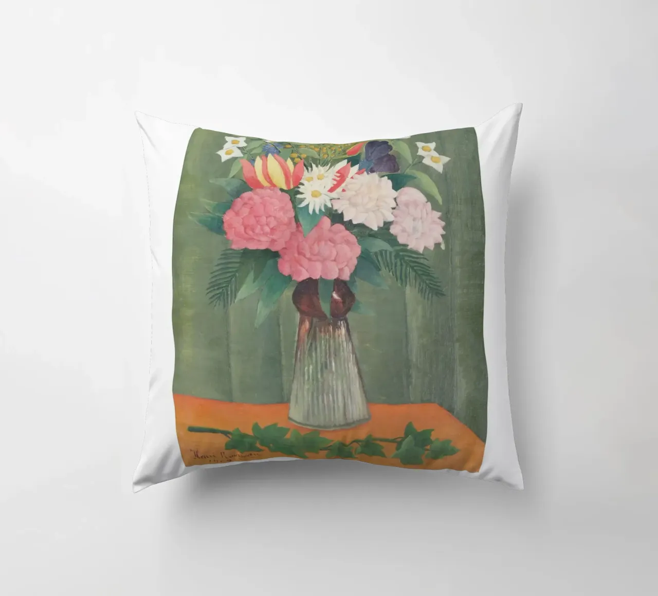 Henri Rousseau Natura morta floreale post-impressionista cuscino da NorwesClub