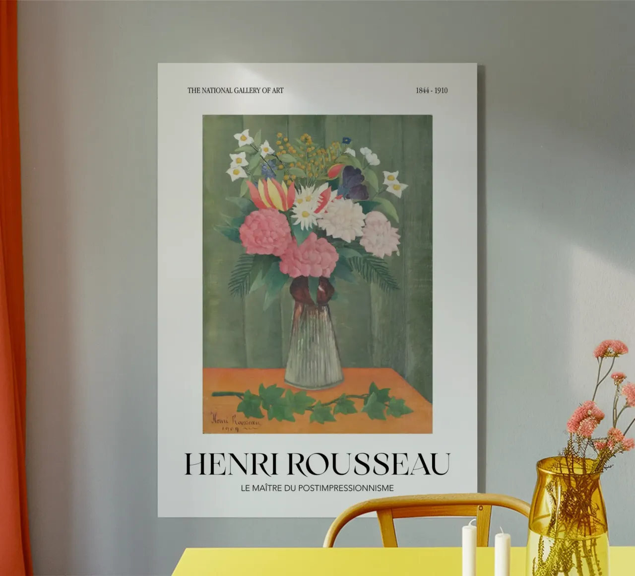 Henri Rousseau Natura morta floreale post-impressionista plexiglass da NorwesClub
