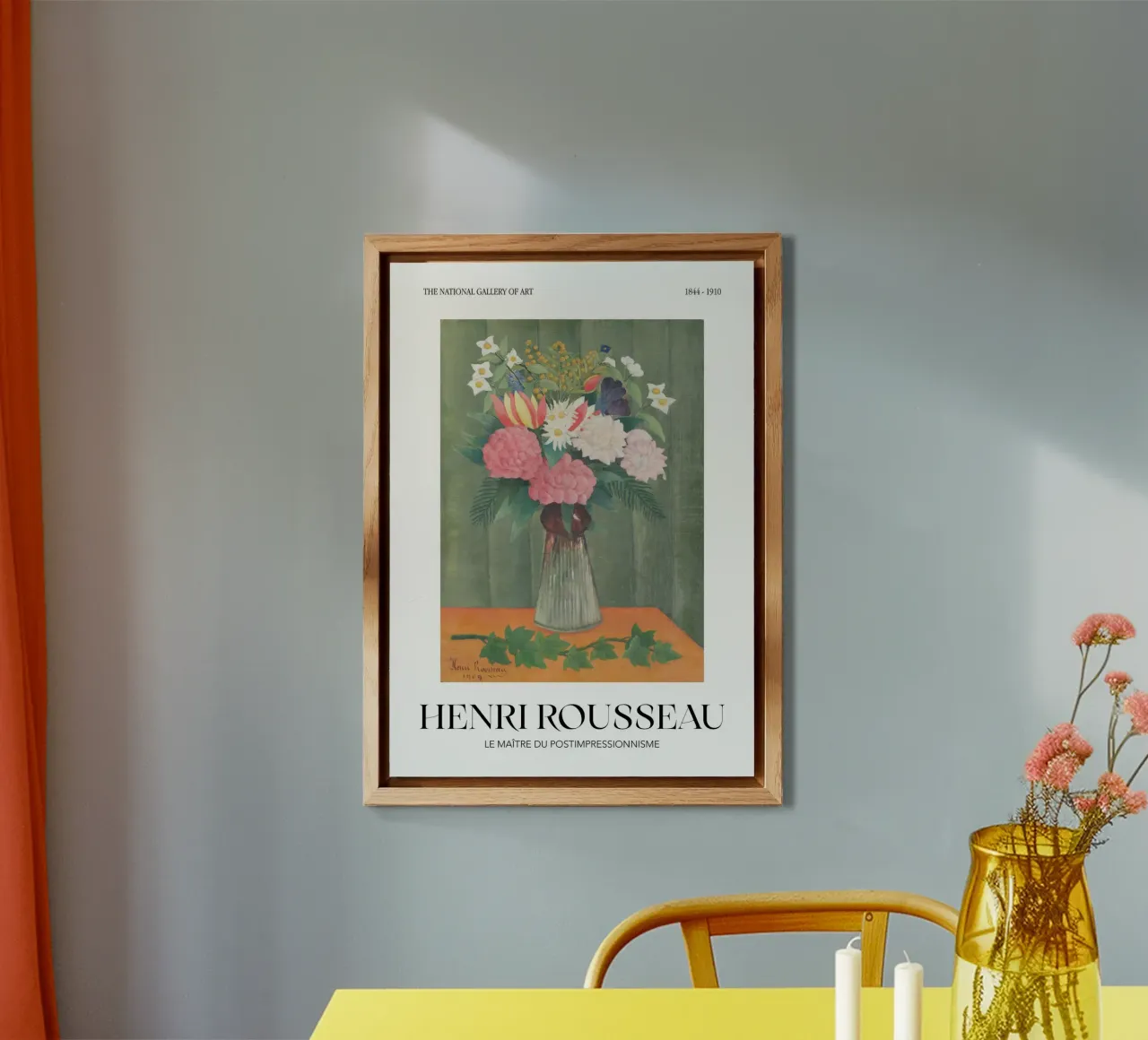 Henri Rousseau Natura morta floreale post-impressionista alluminio dibond da NorwesClub
