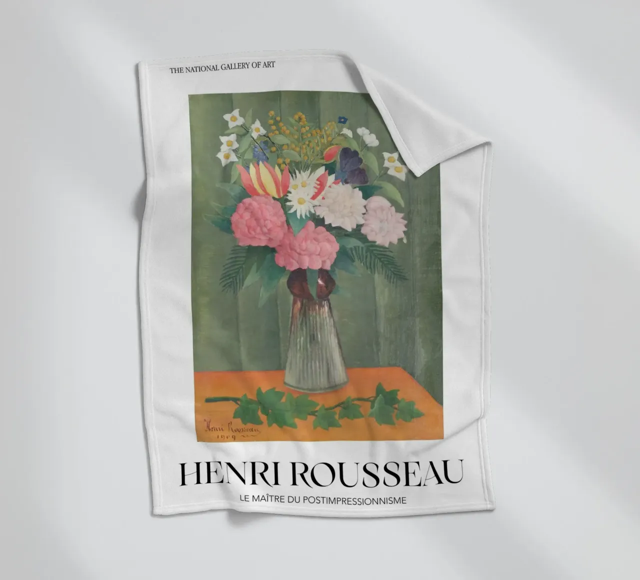 Henri Rousseau Natura morta floreale post-impressionista coperta in pile da NorwesClub